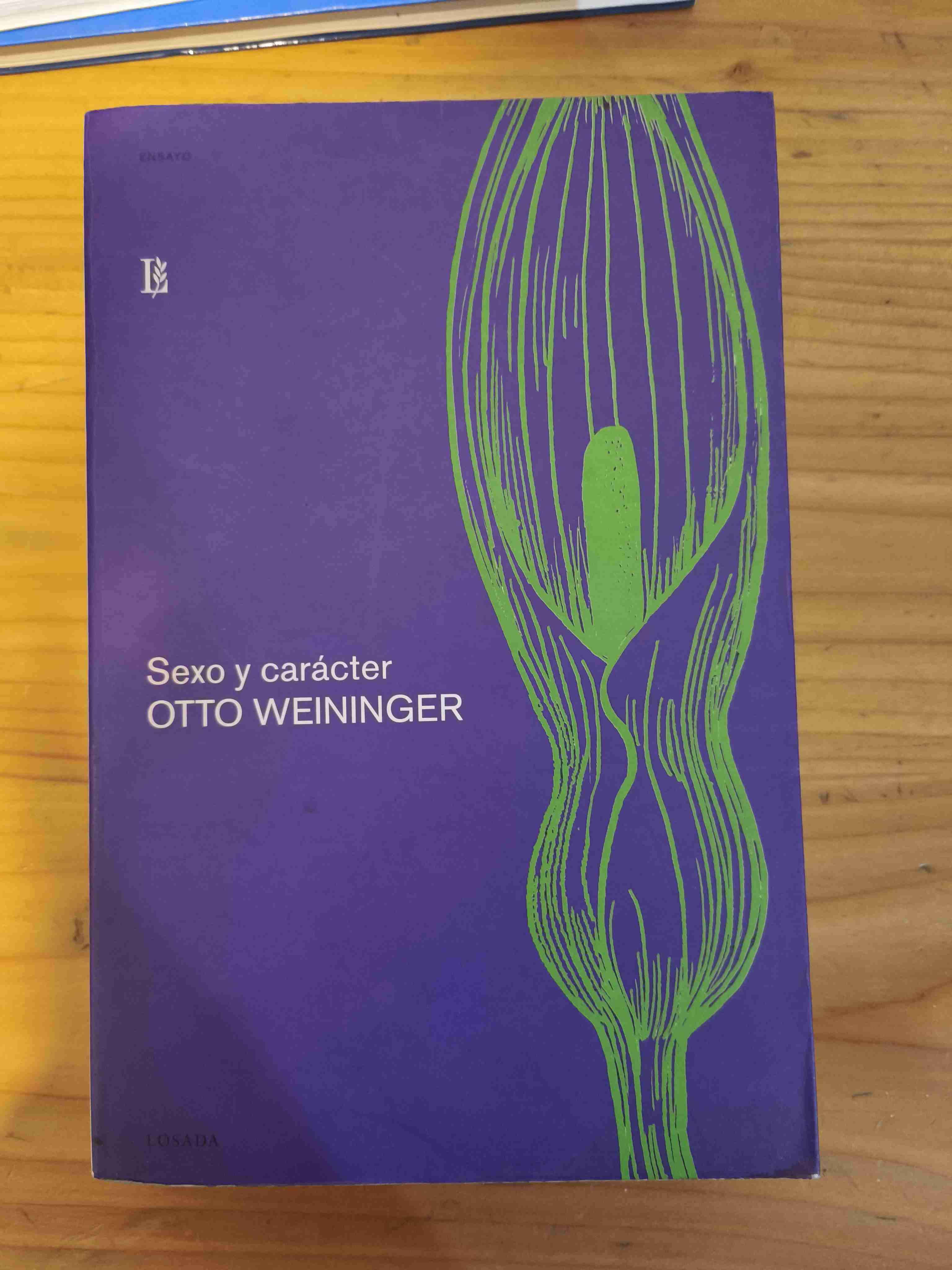 Libro 'Sexo y carácter' de Weininger