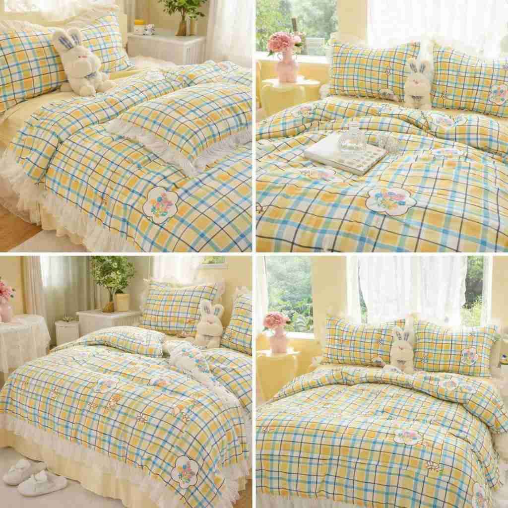 Set funda plumón cuadros multicolor PLAZA 1,5 - miniatura 3