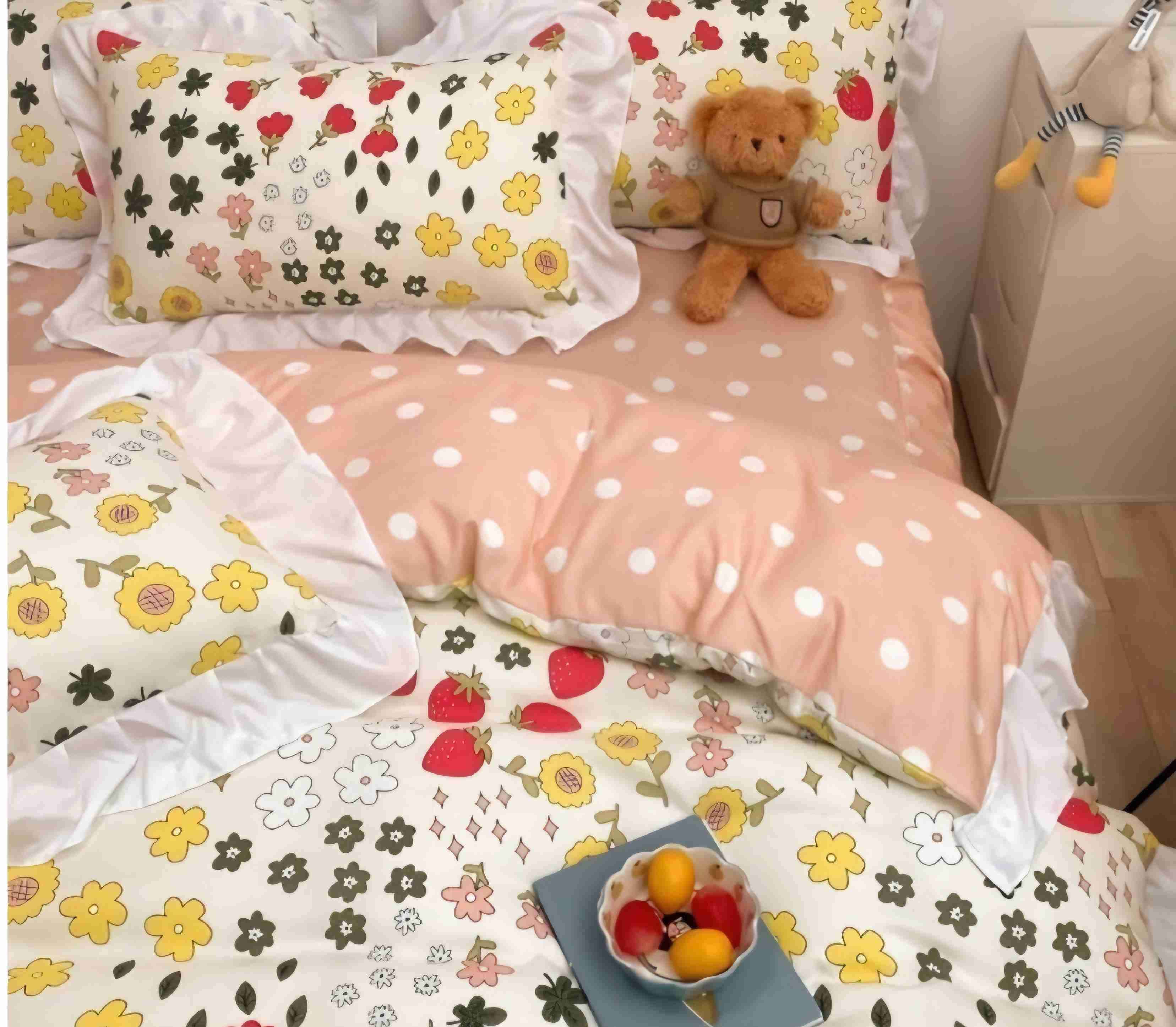 Set funda de plumón PLAZA 1.5 cama floral colorida - miniatura 2