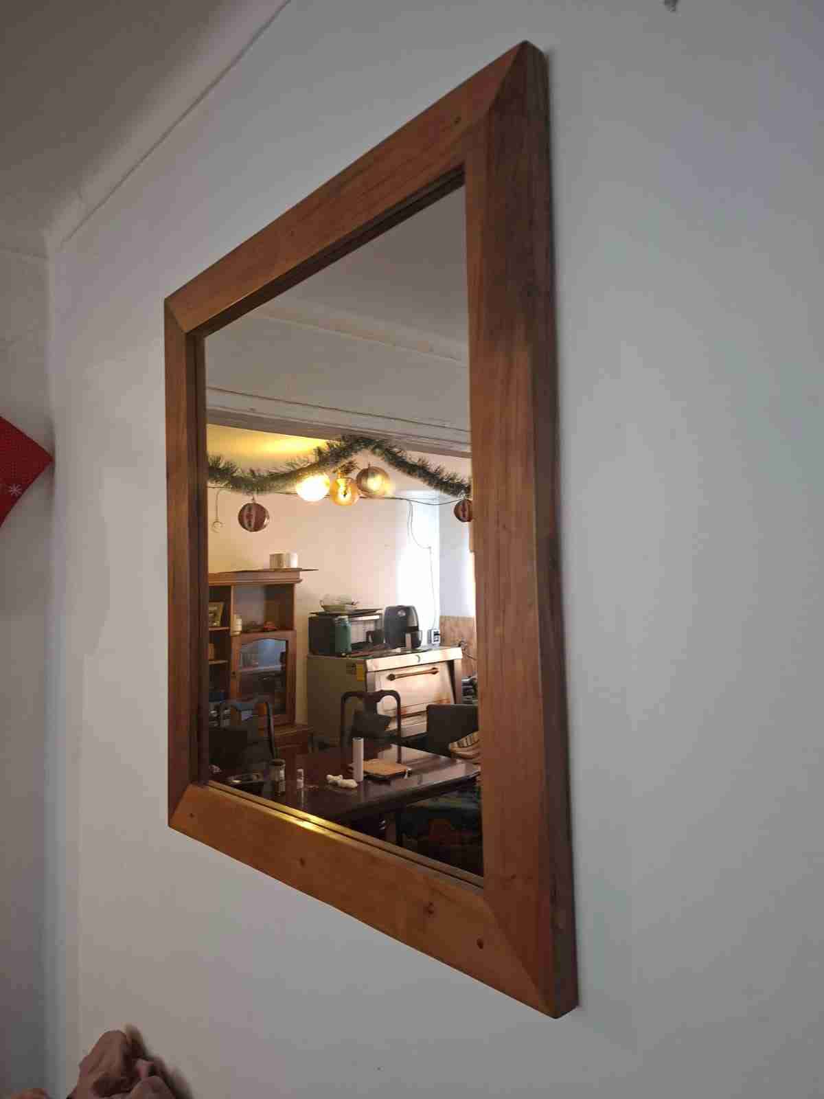 Espejo con marco de madera de roble - miniatura 2