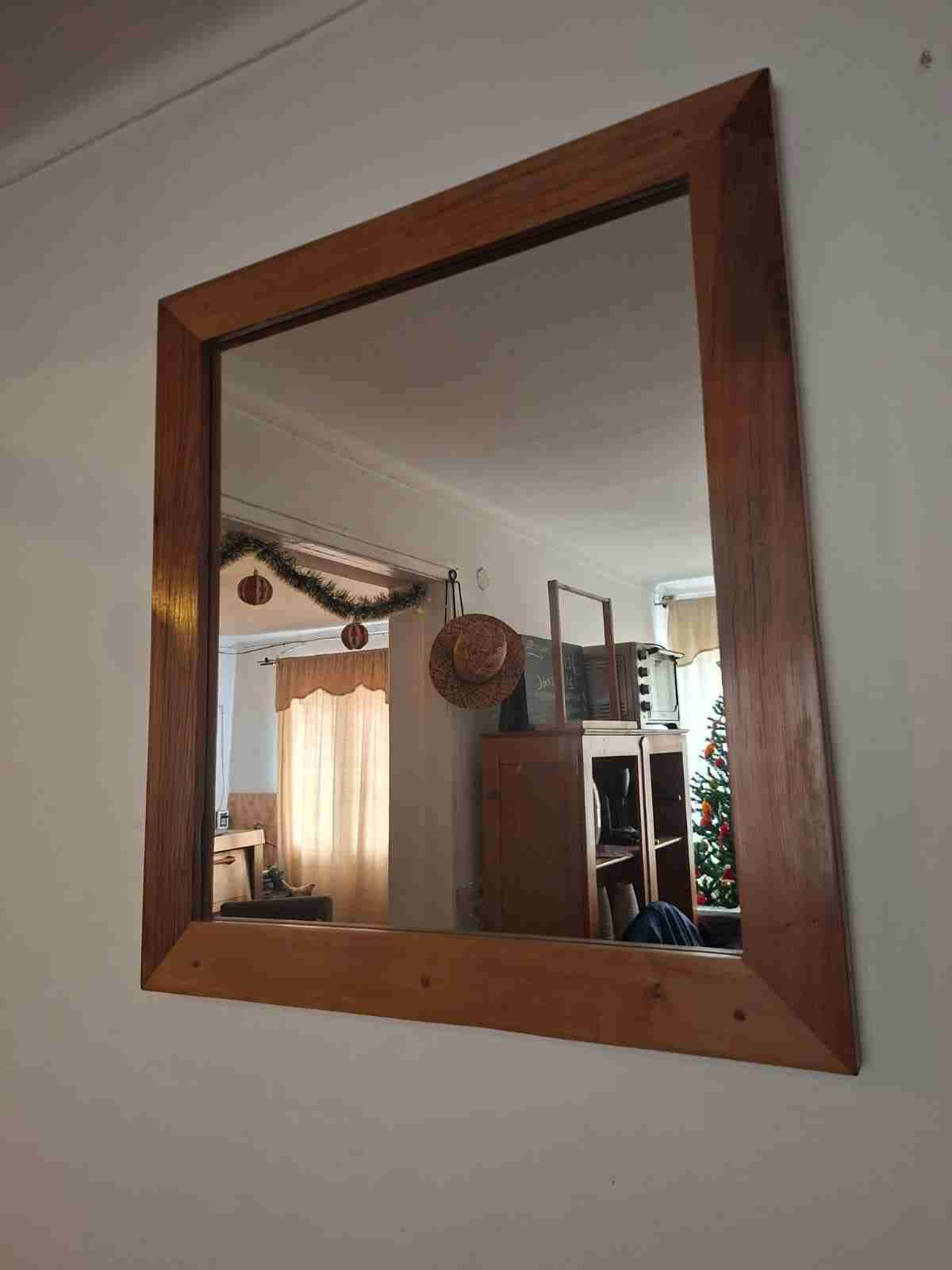 Espejo con marco de madera de roble - miniatura 3
