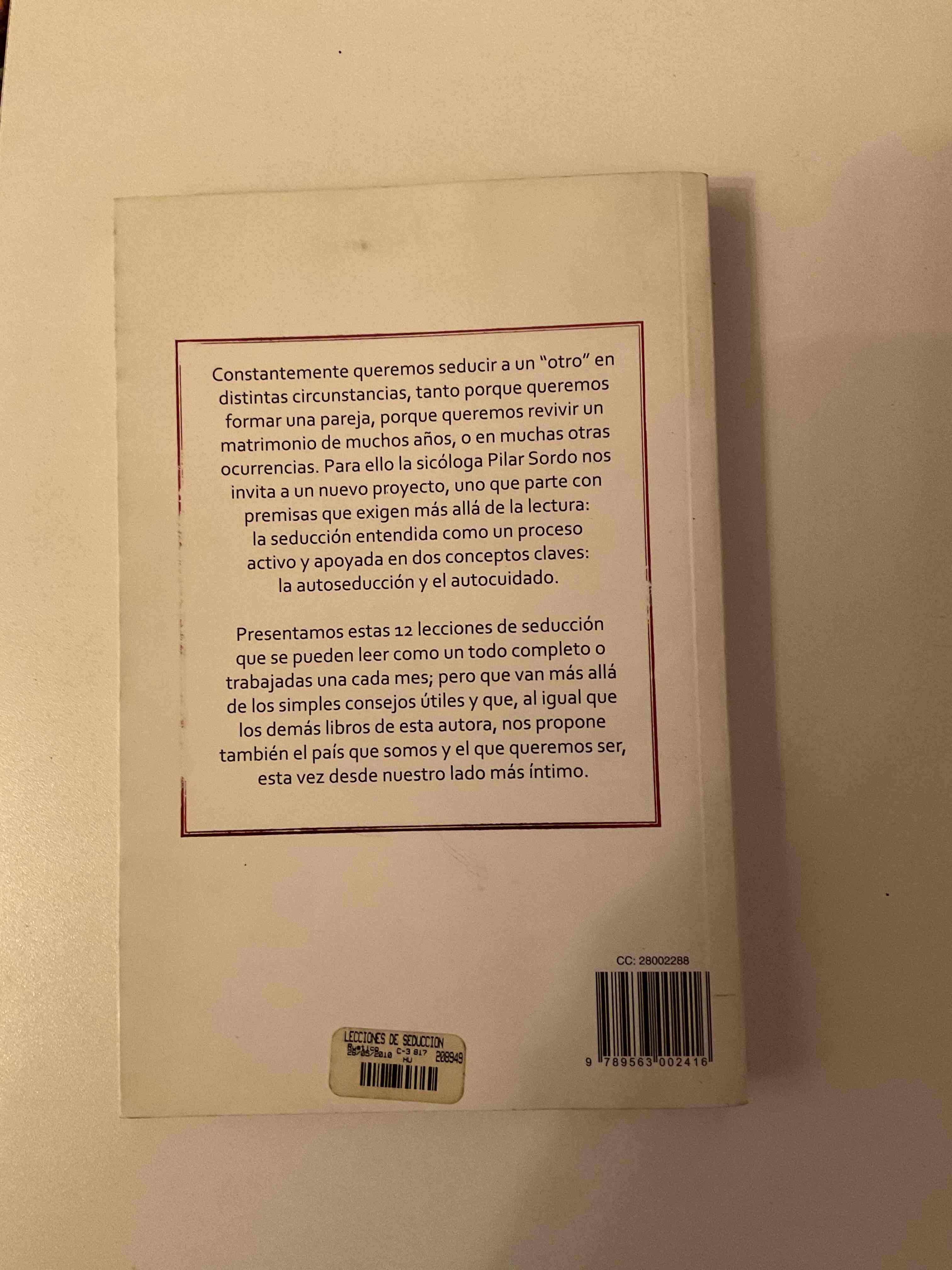 Libro 'Lecciones de Seducción' Pilar Sordo - miniatura 2