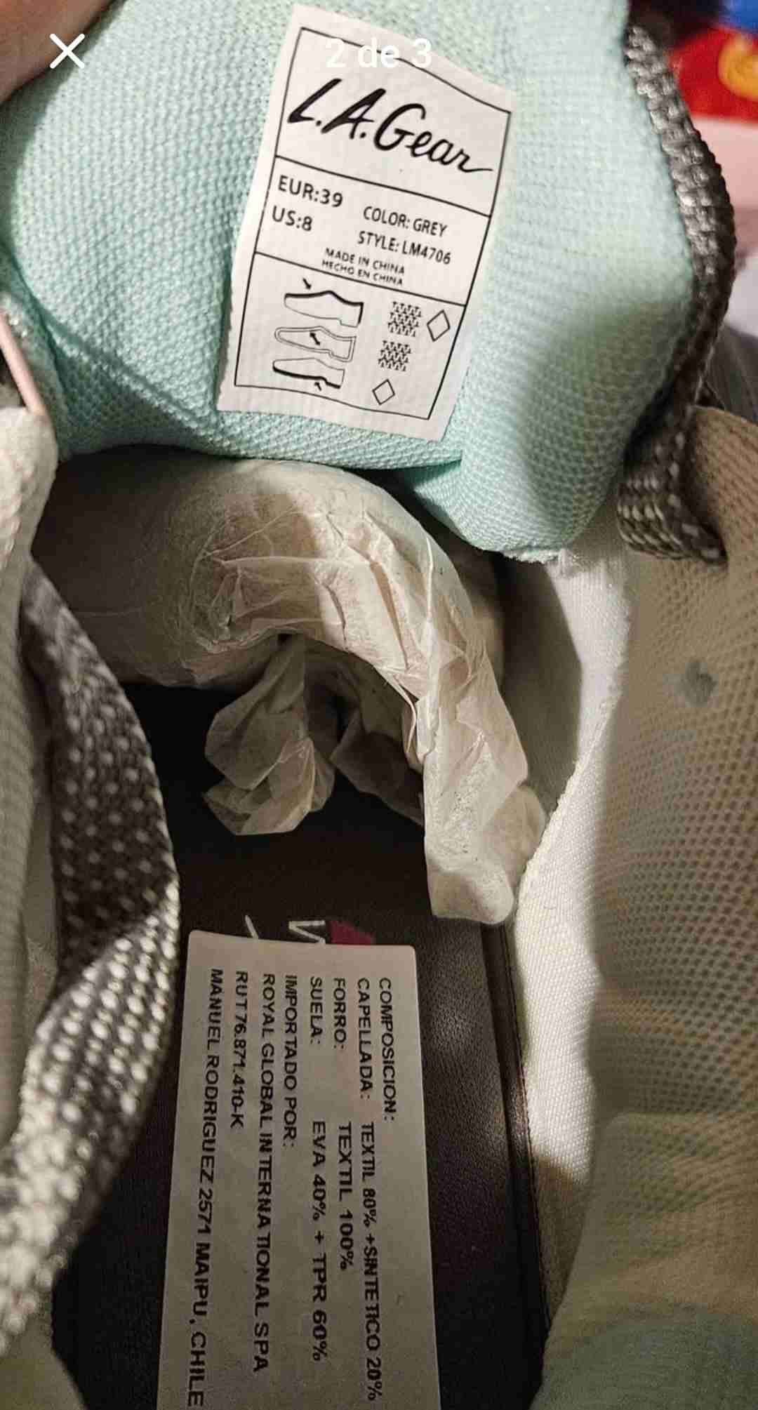 Zapatillas deportivas gris con celeste - miniatura 2