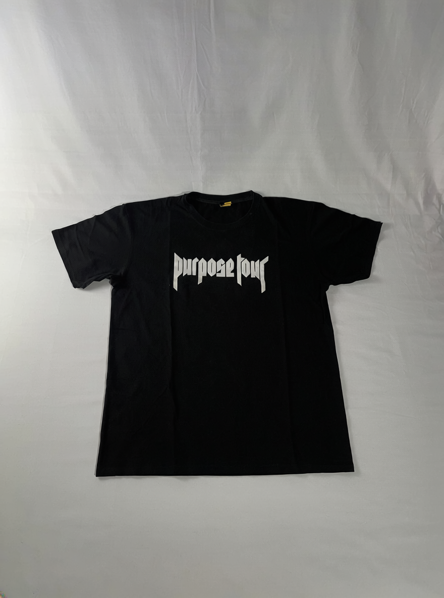 Polera negra Purpose Tour - Justin Bieber fanmade
