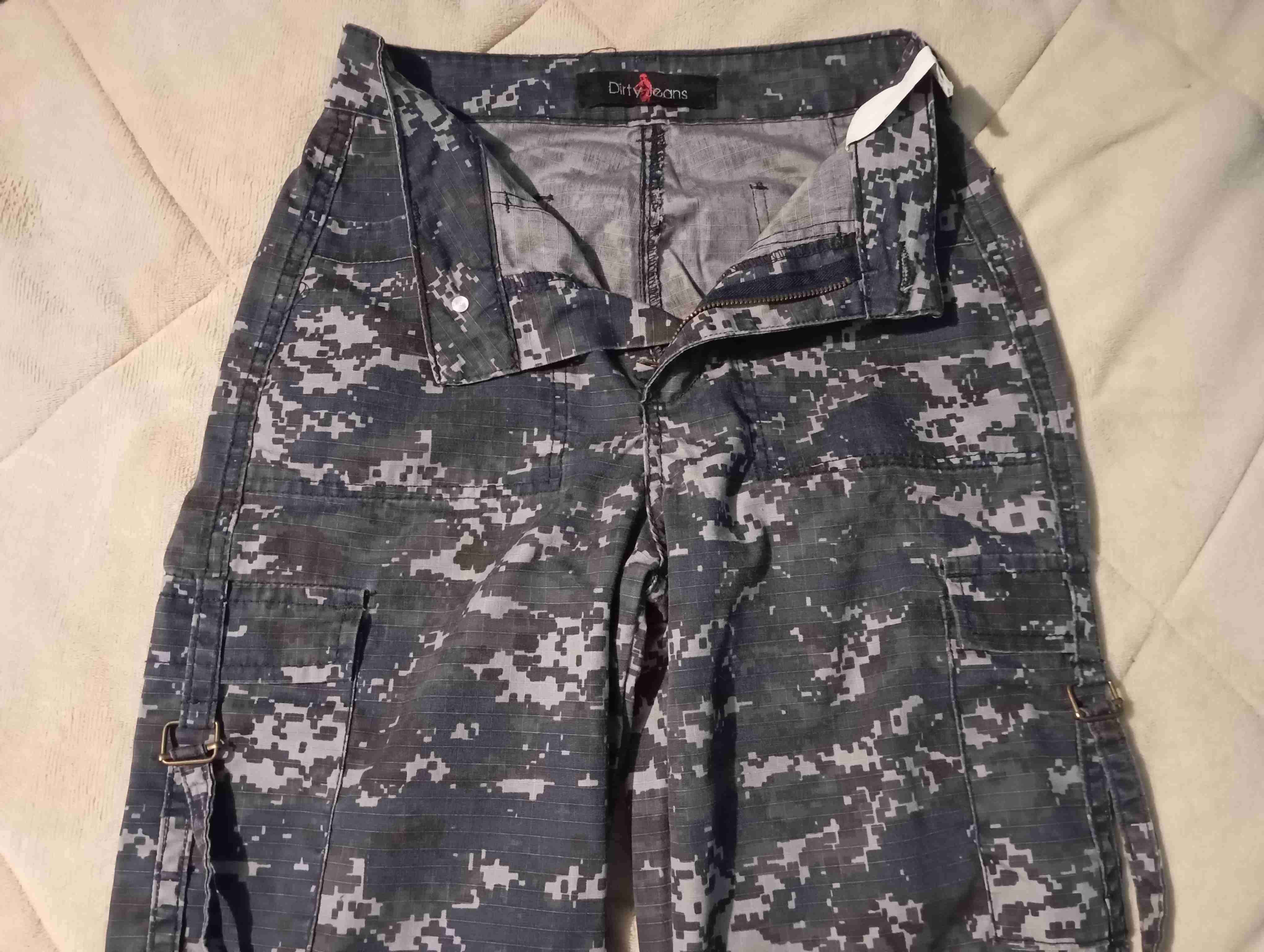 Jeans cargo azul mujer camuflaje - miniatura 3