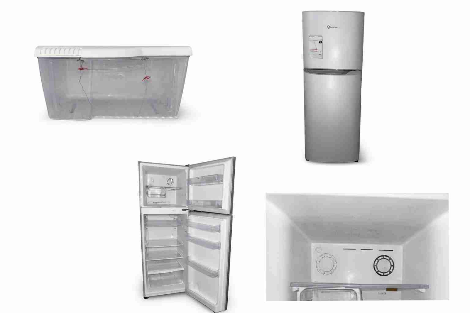 Refrigerador plateado