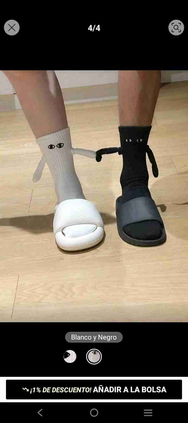 Calcetines largos con ojos bordados - 3