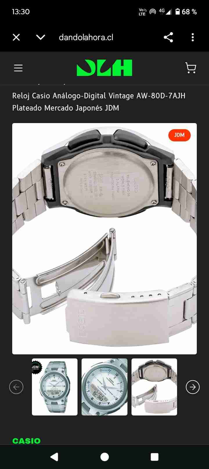 Reloj Casio Análogo-Digital Plateado - miniatura 2