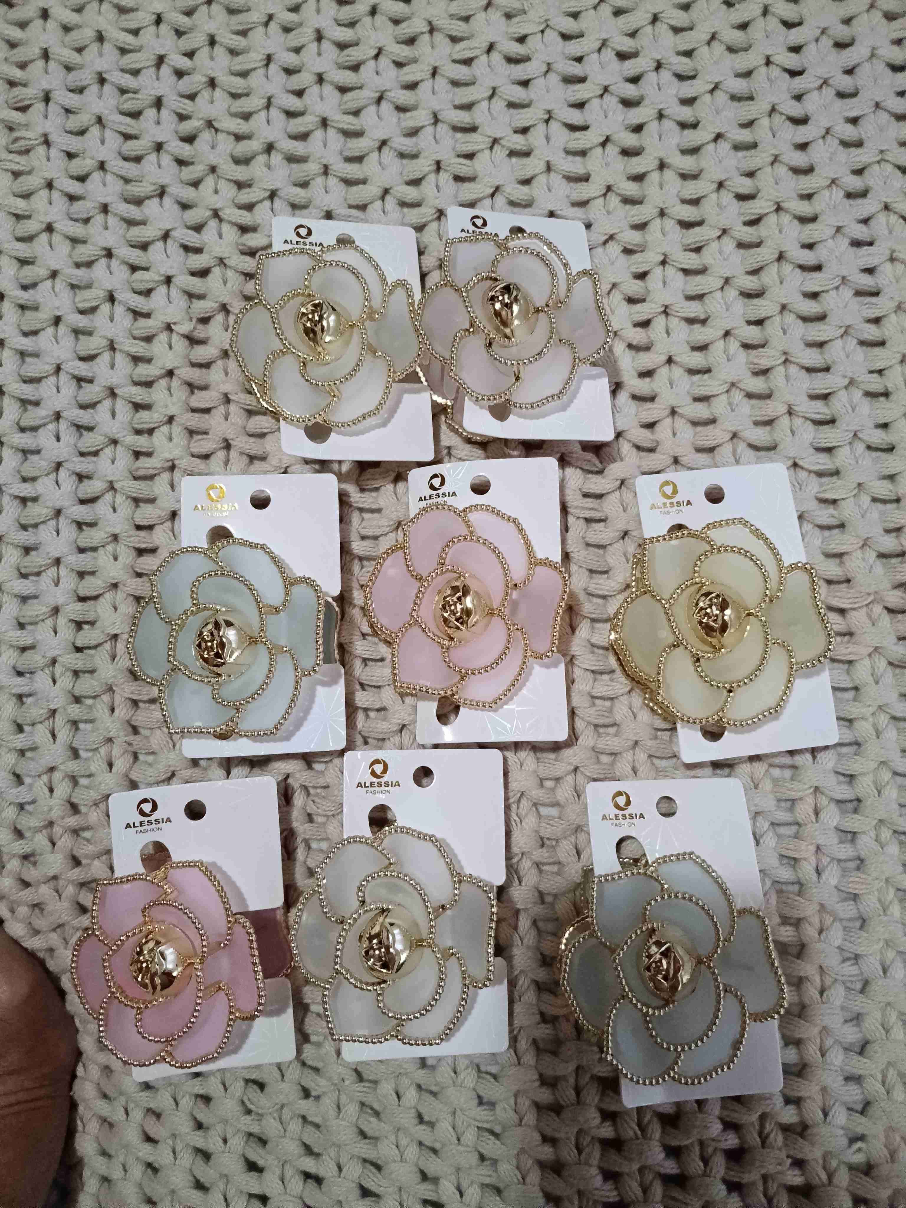 Pinzas de cabello flor romántica - miniatura 3