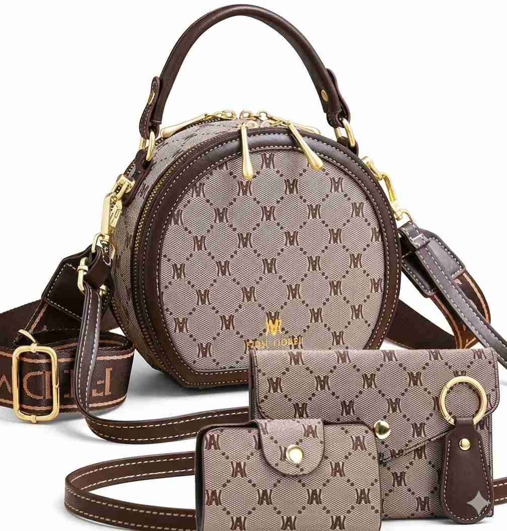 Set de bolsos redondos estampados