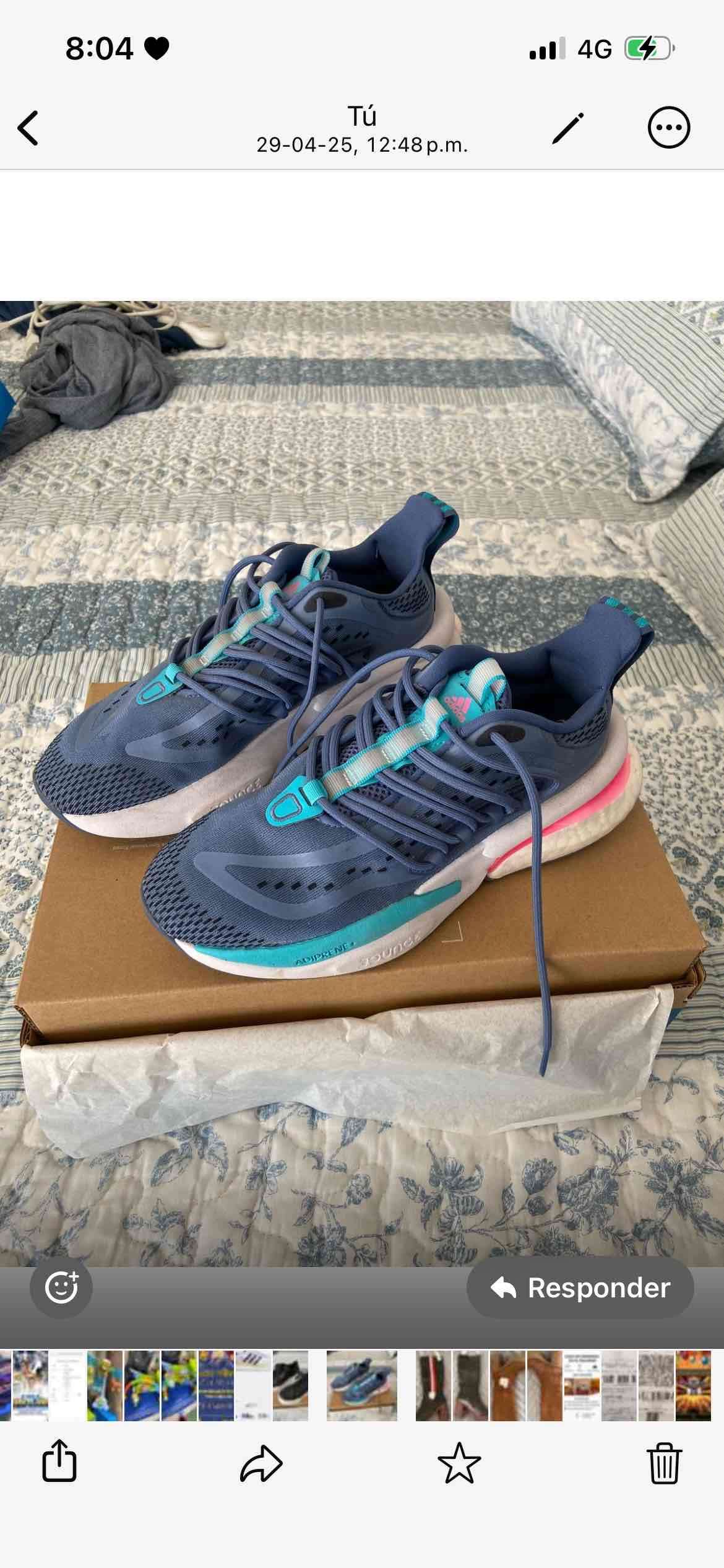 Zapatillas deportivas Adidas  azul y turquesa