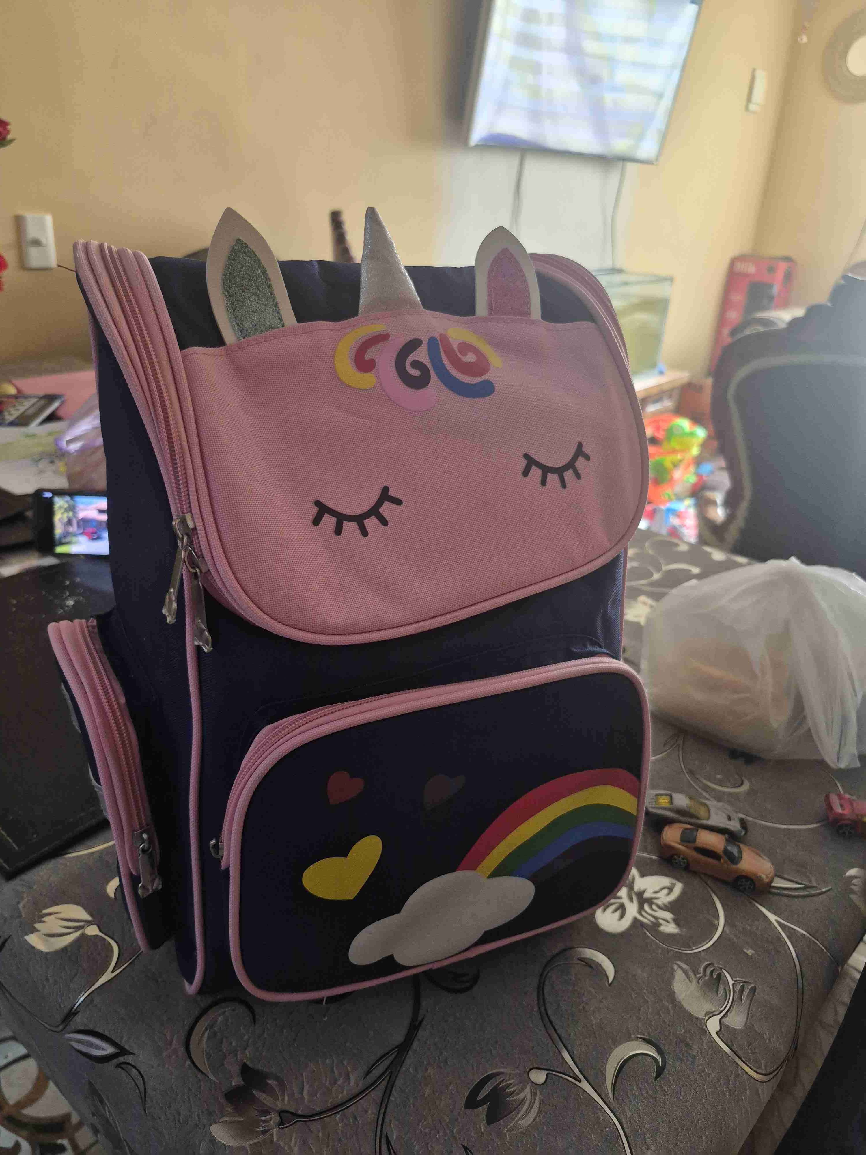 Mochila infantil unicornio rosada - miniatura 2