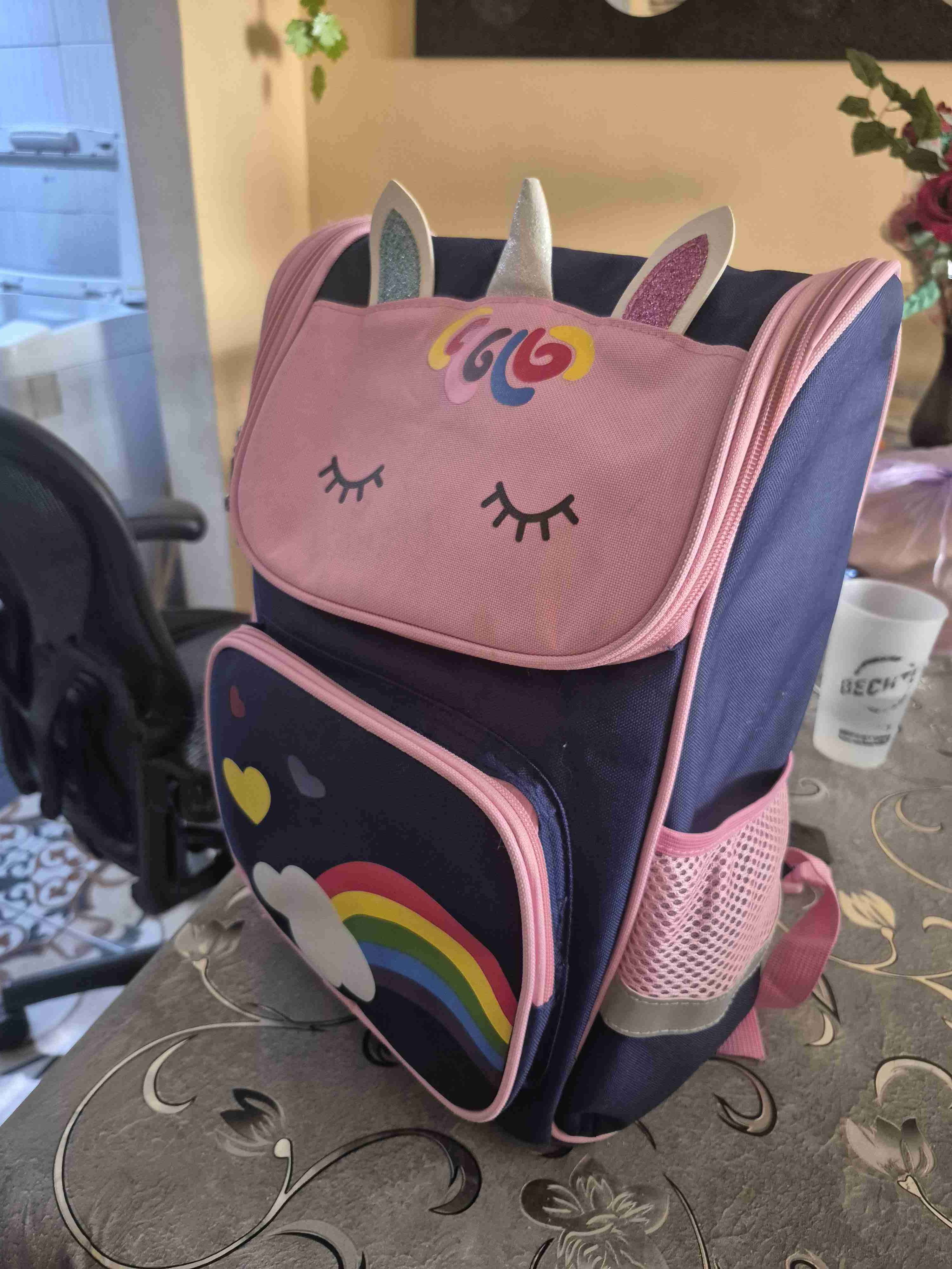Mochila infantil unicornio rosada - miniatura 3