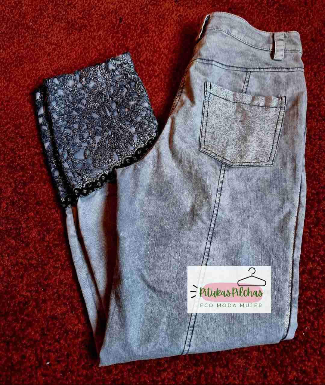 Jeans Elisa Cavaletti detalles encaje - miniatura 2