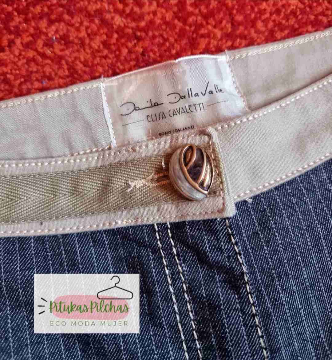Jeans Elisa Cavaletti azul bordado - miniatura 5