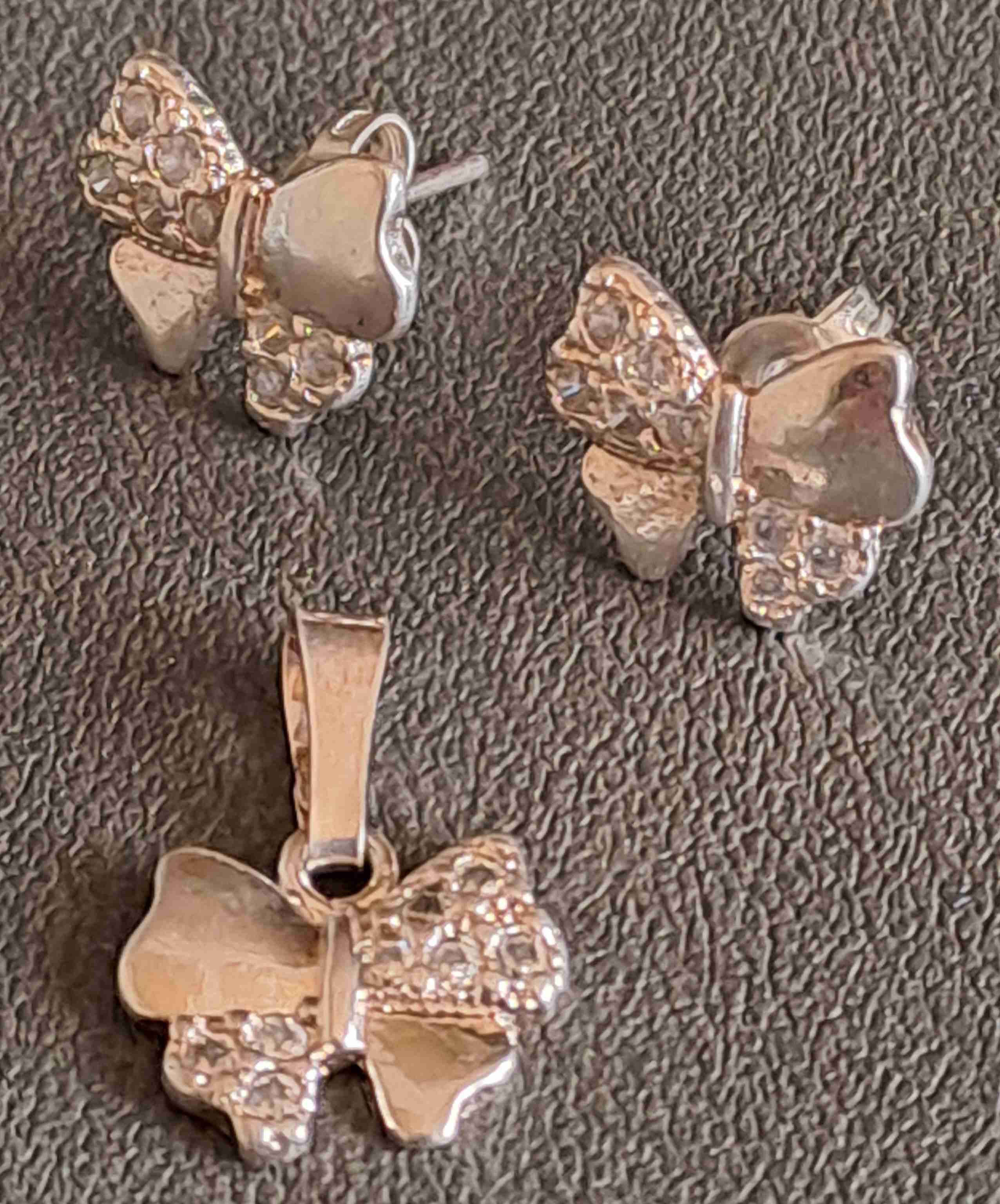 Conjunto joyería lazo brillante