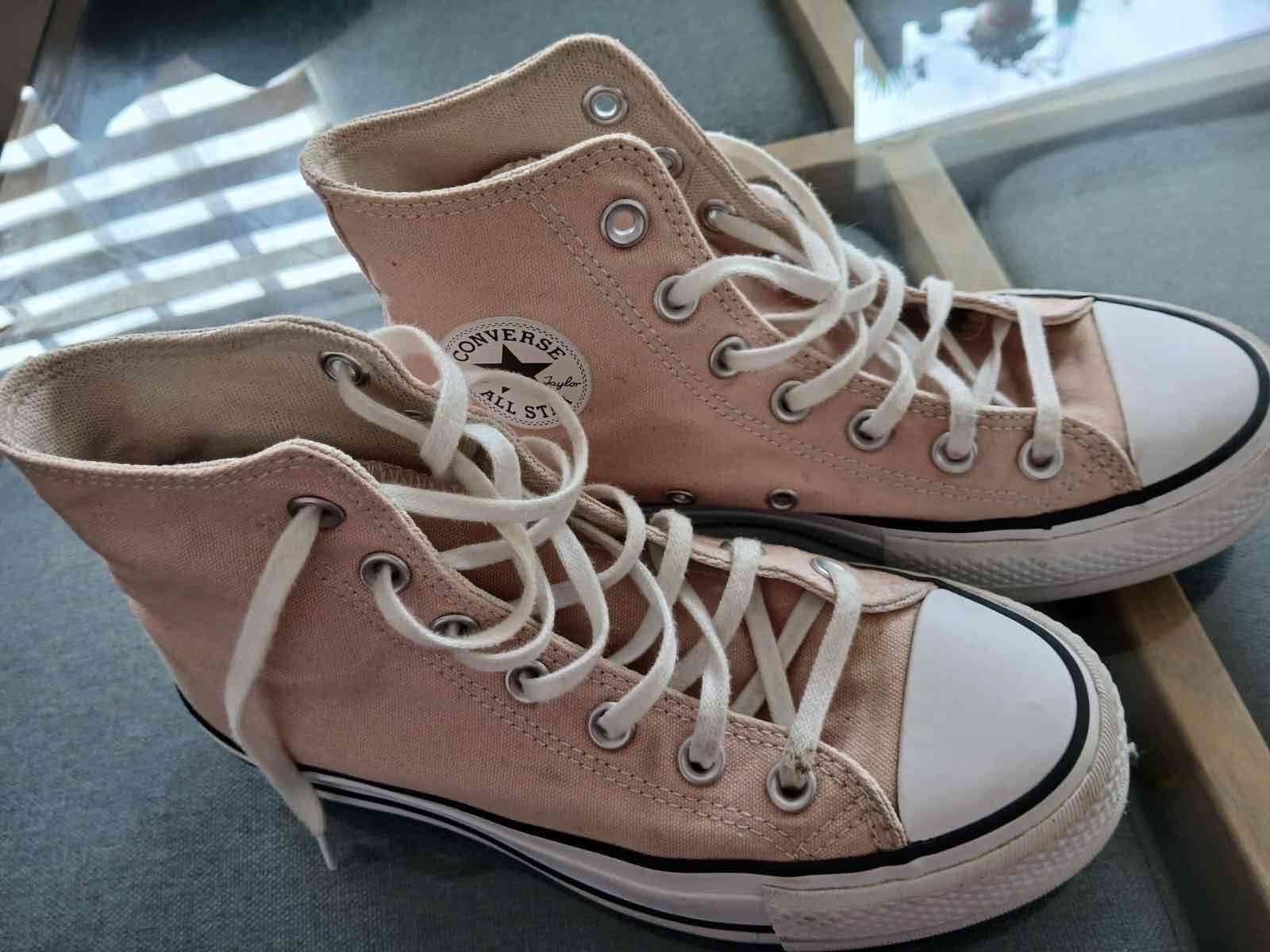 Zapatillas altas rosadas Converse