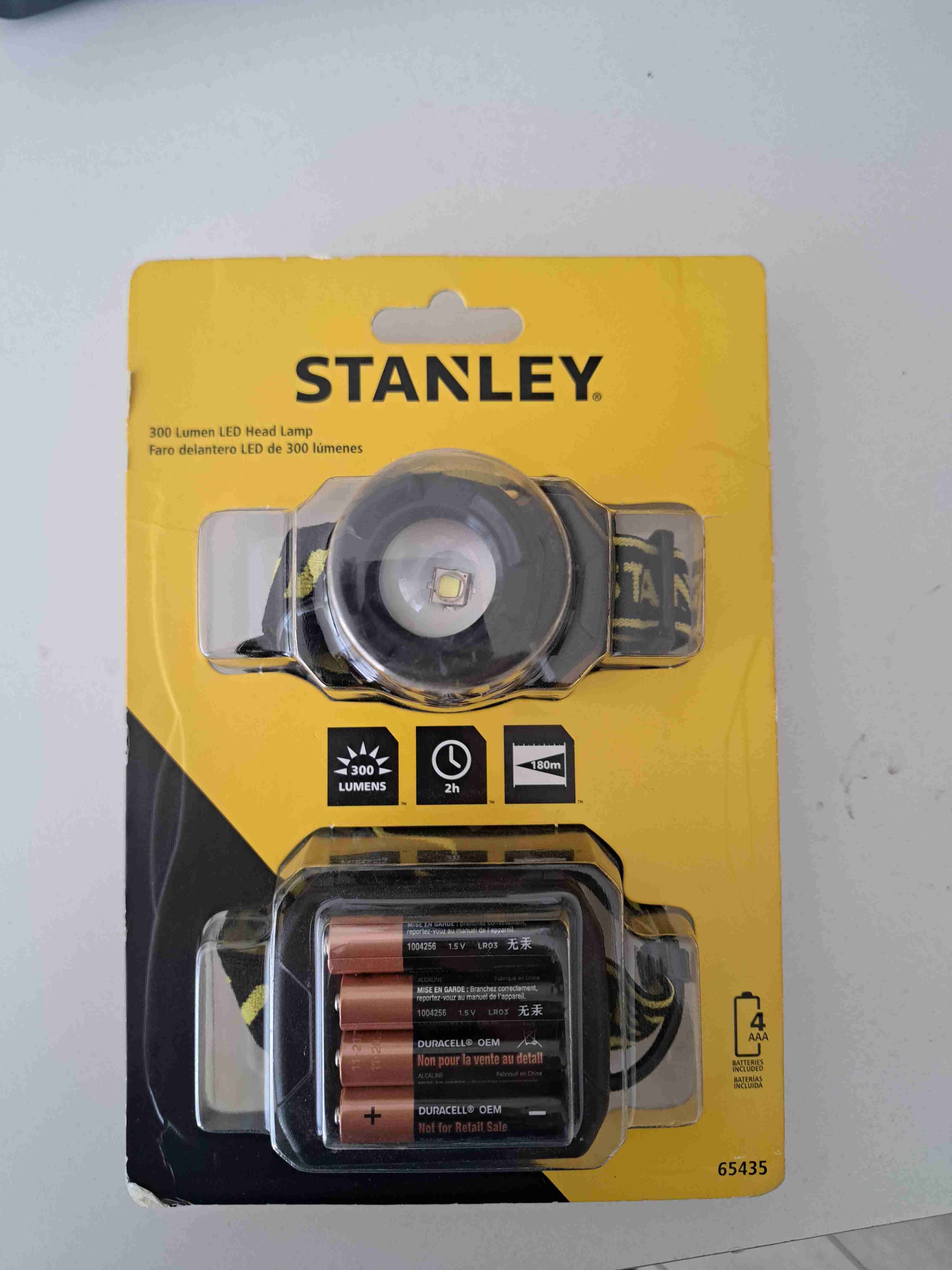 Linterna cintillo LED Stanley 300 lúmenes