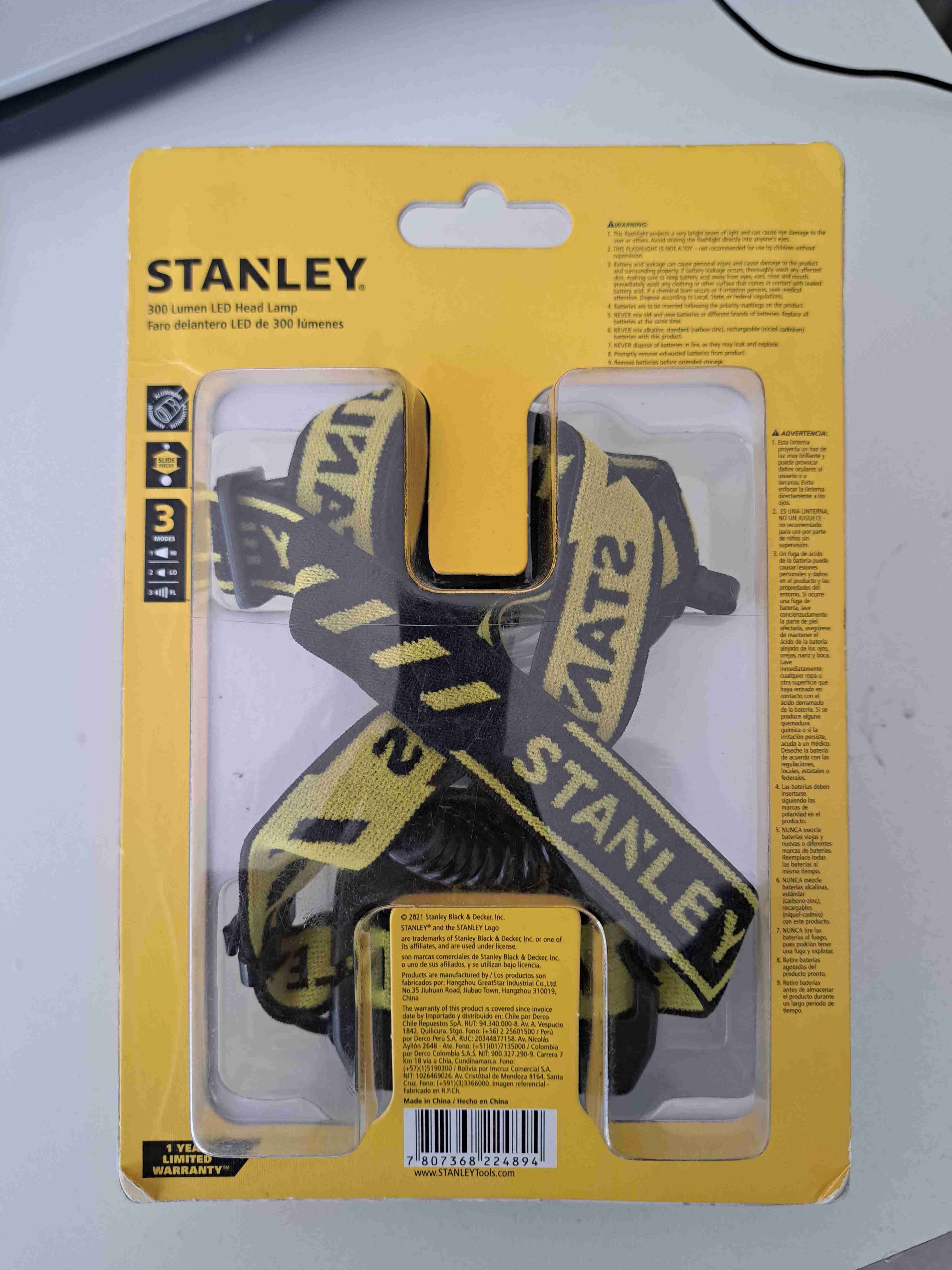 Linterna cintillo LED Stanley 300 lúmenes - miniatura 2