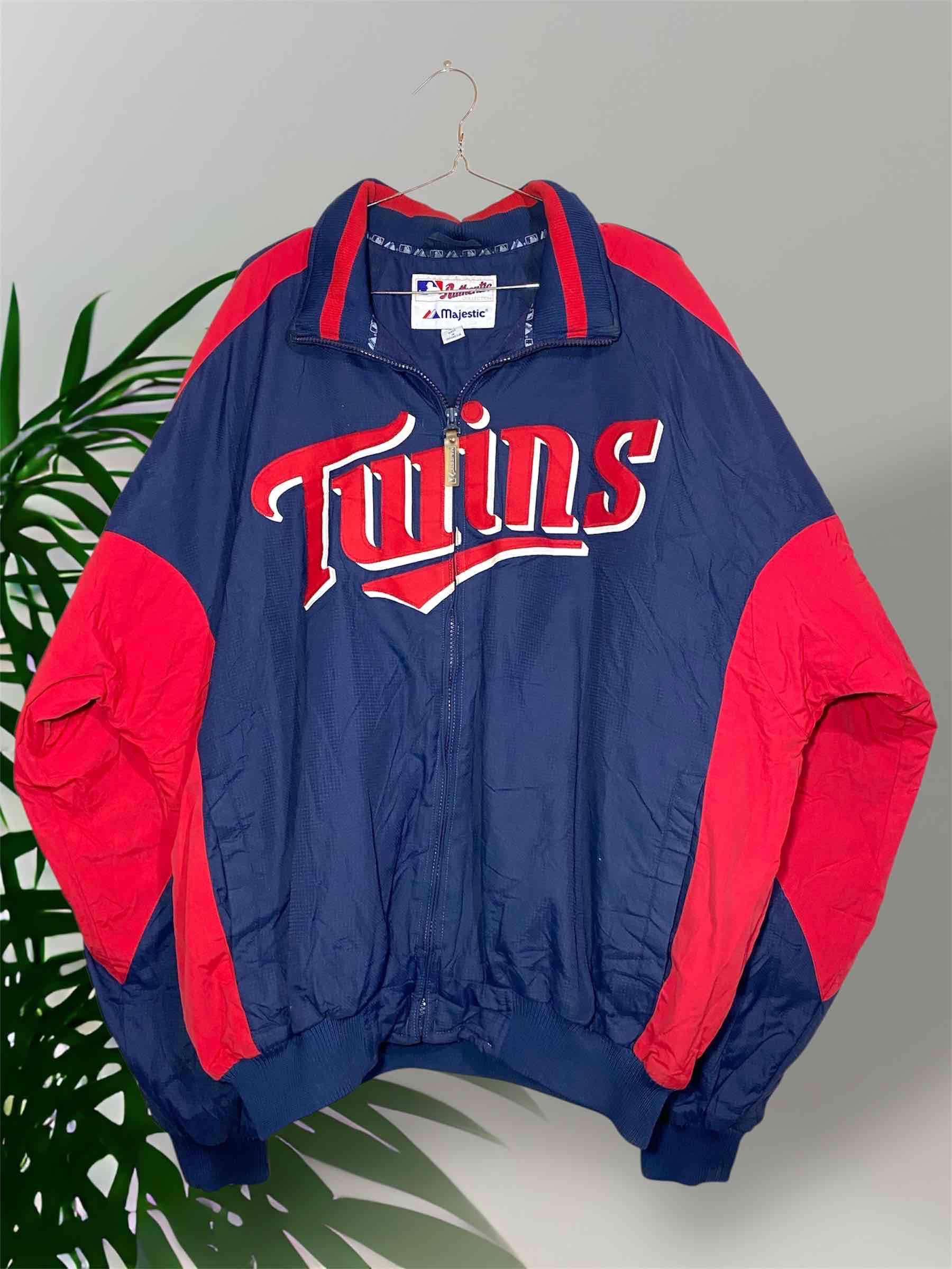 Chaqueta Majestic Twins azul y roja