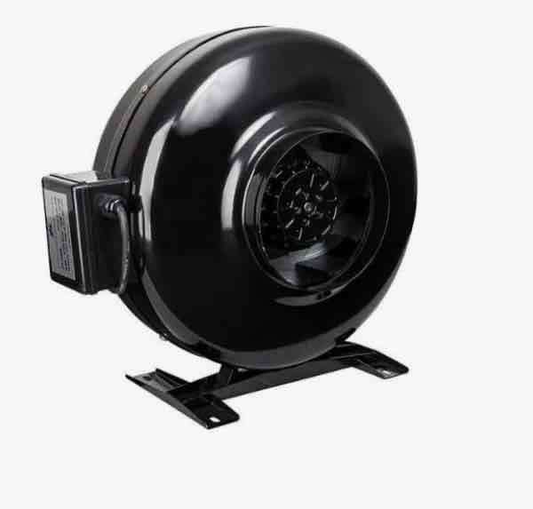 Extractor de aire circular negro centrifugo