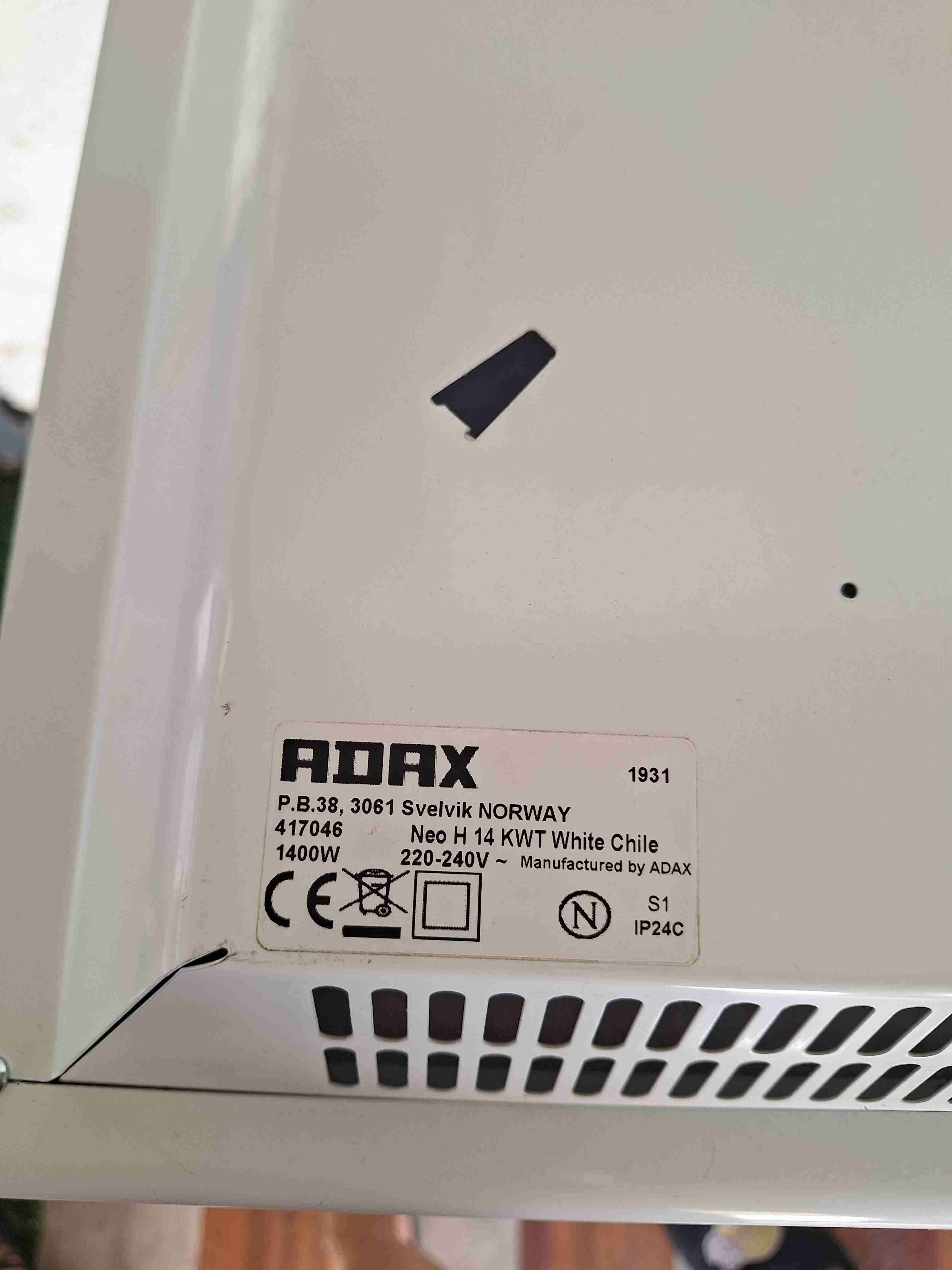 Calefactor ADAX Neo Wifi blanco - miniatura 3