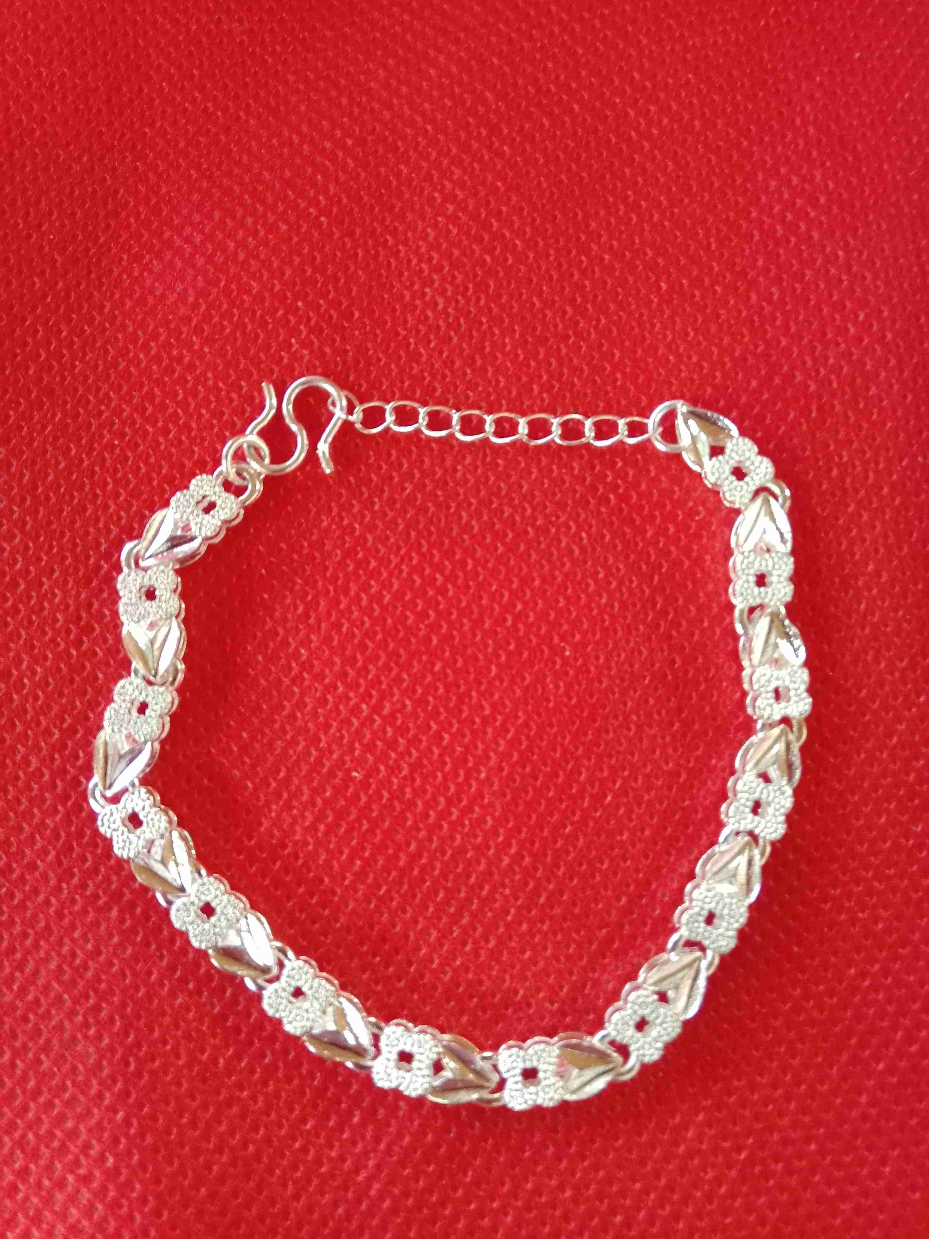 Pulsera de plata 925 con diseño floral - miniatura 2