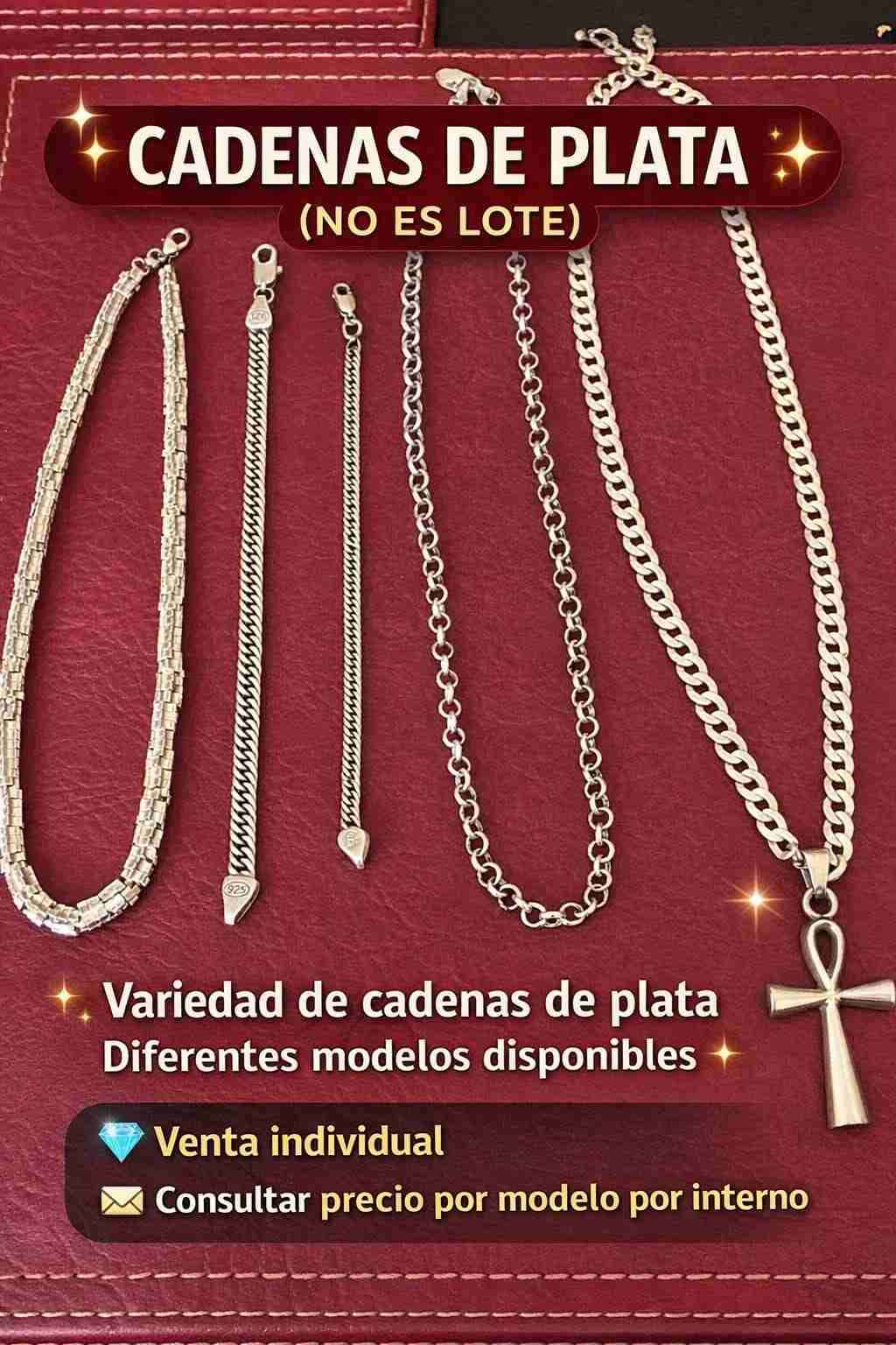 Set de cadenas de plata