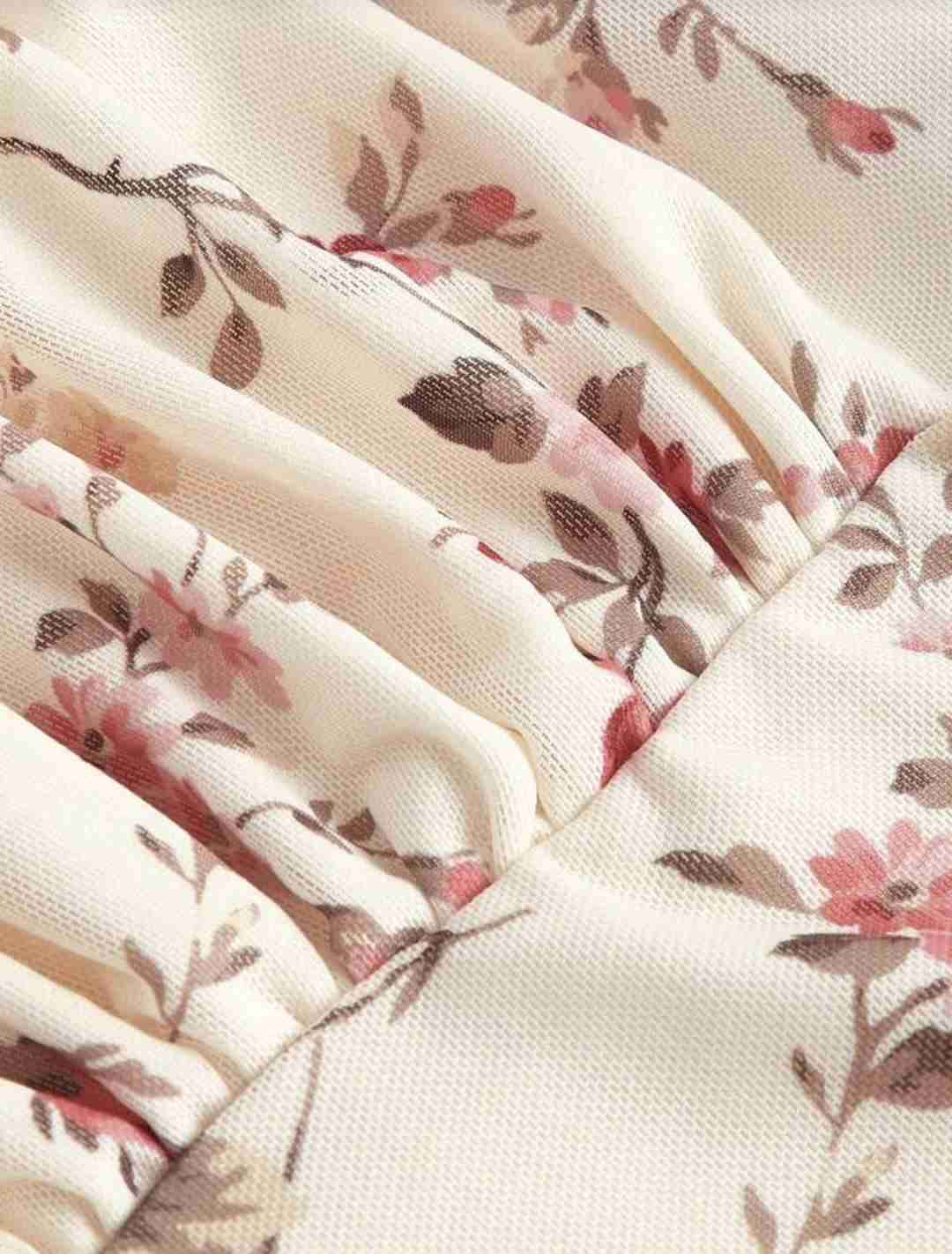 Camiseta crop con estampado floral - miniatura 3