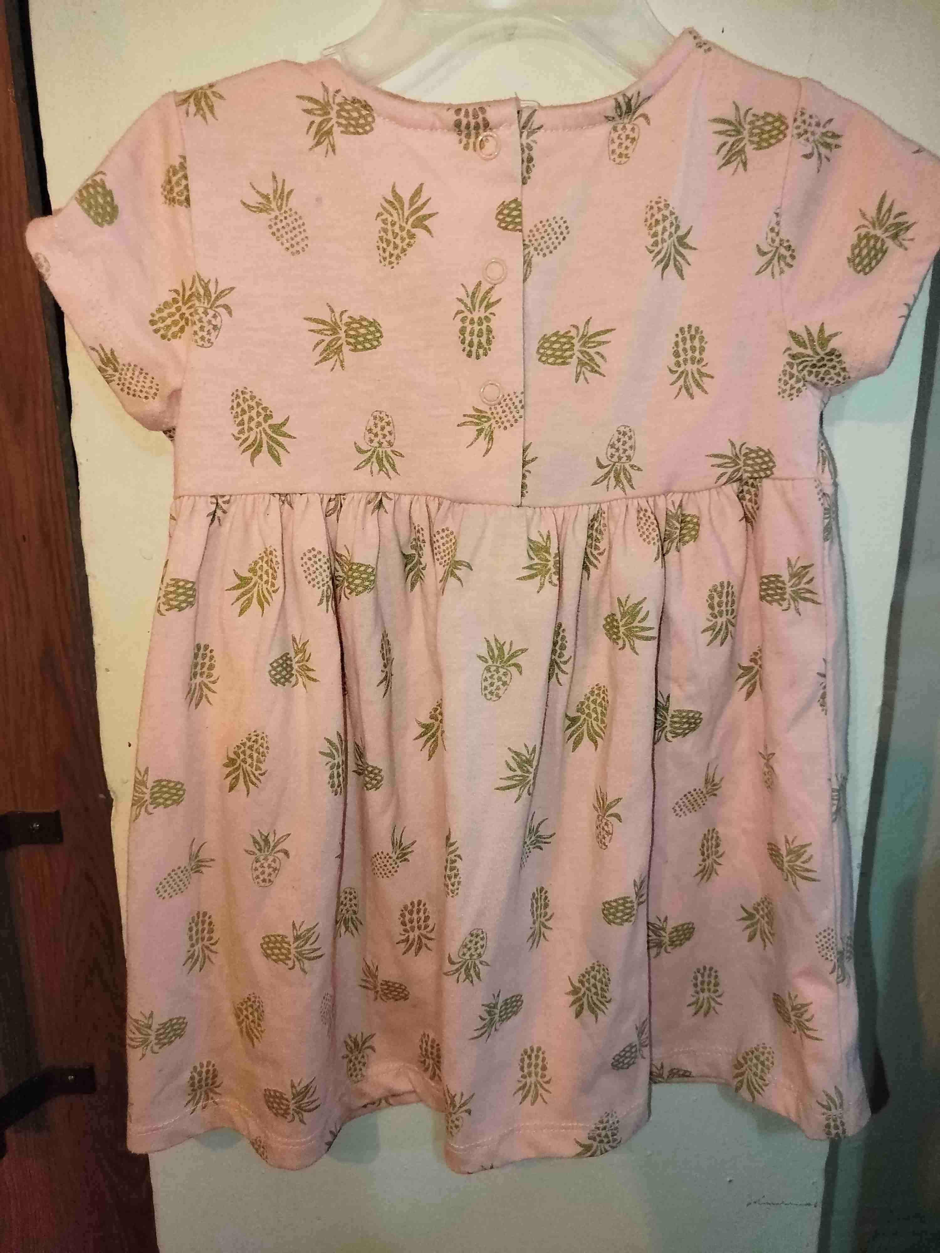 Vestido infantil rosa piñas - miniatura 2