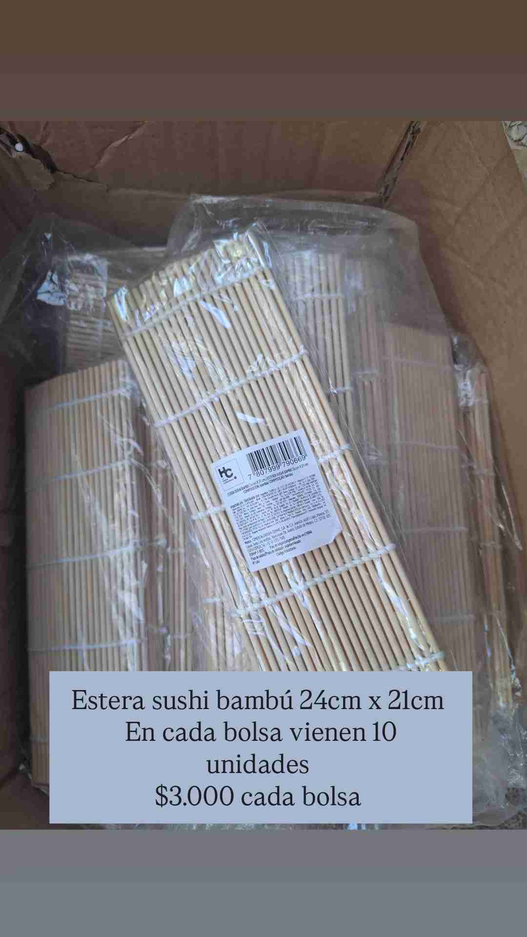 Esteras de bambú para sushi