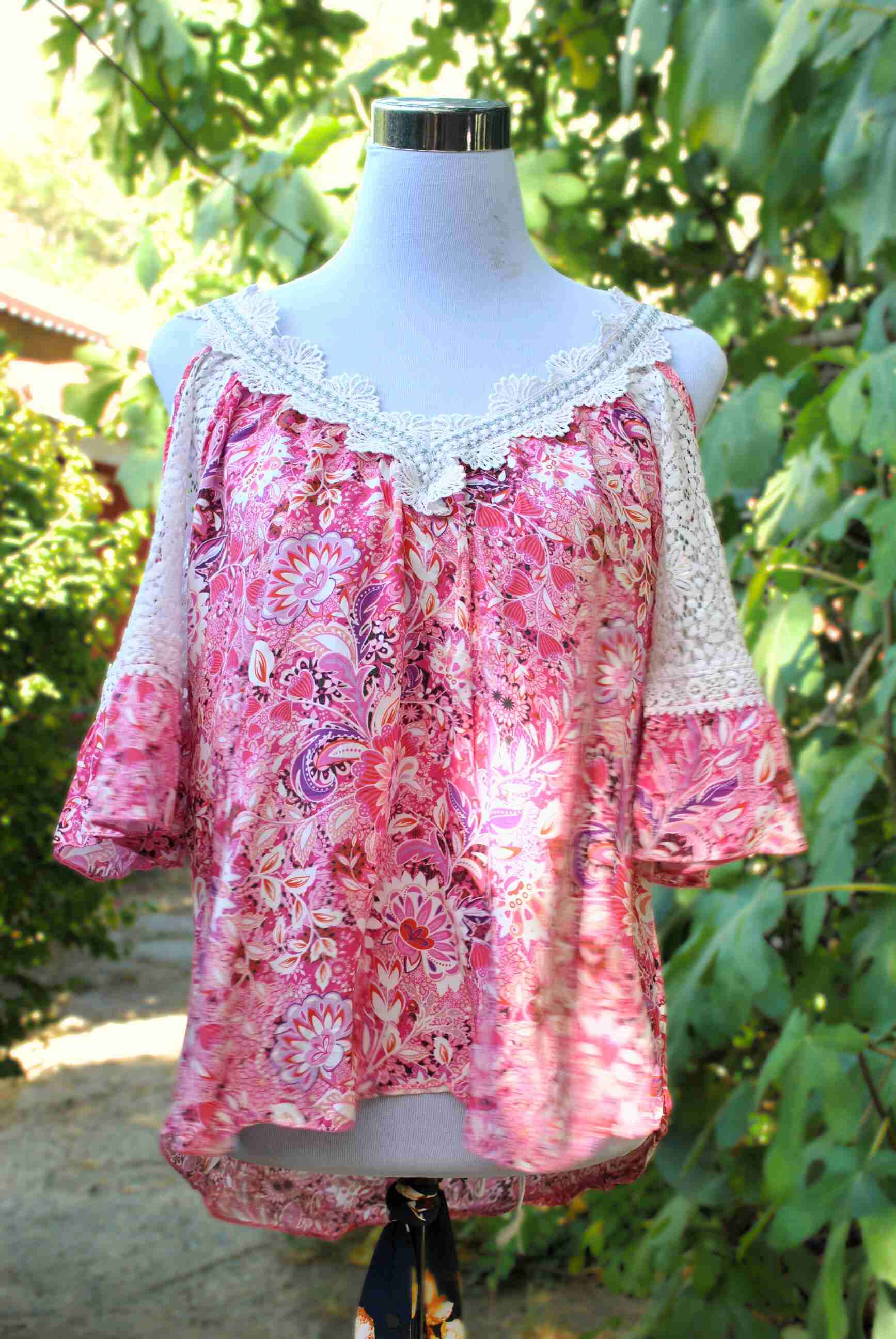 Blusa bohemia /vintage - miniatura 3