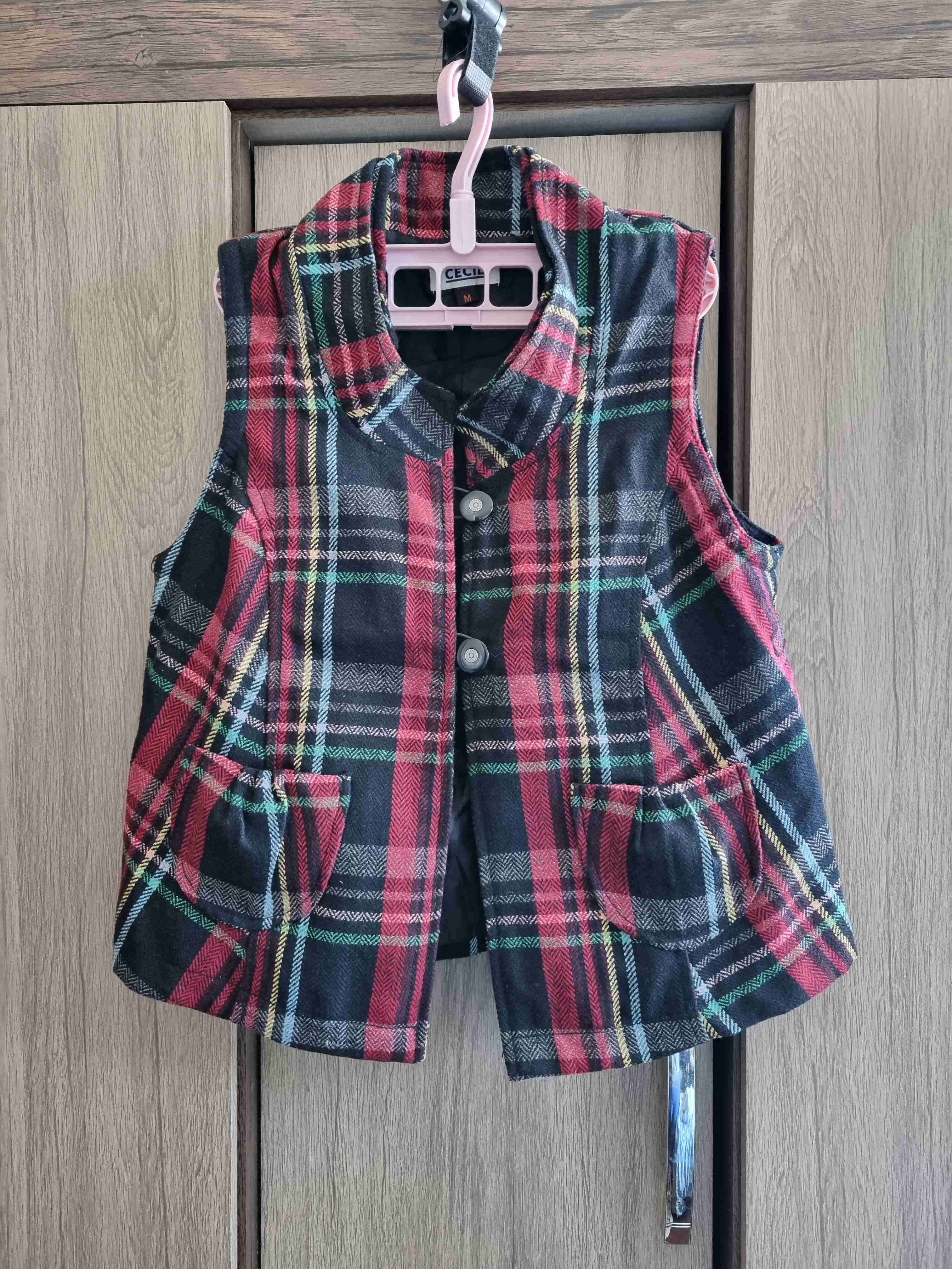 Chaleco tartán sin mangas