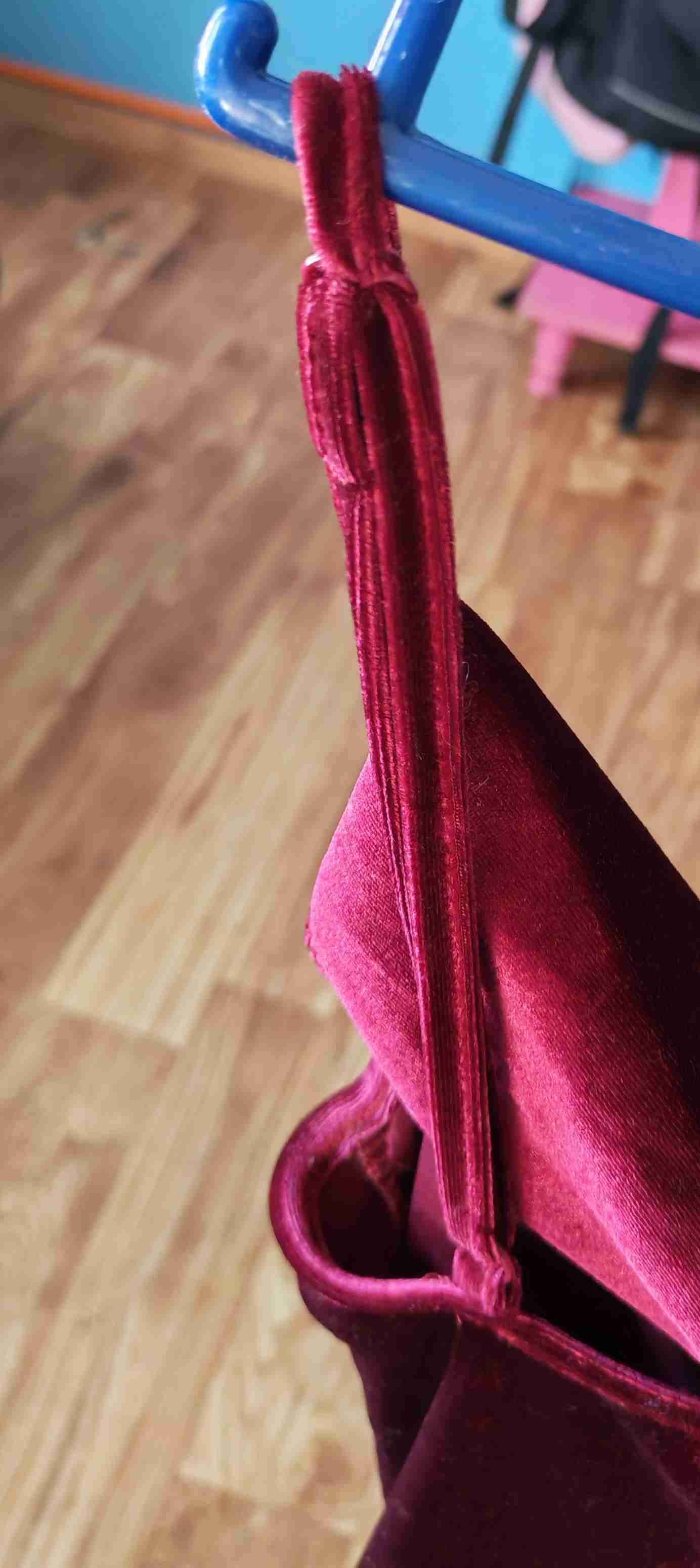 Vestido de terciopelo burdeo - miniatura 5