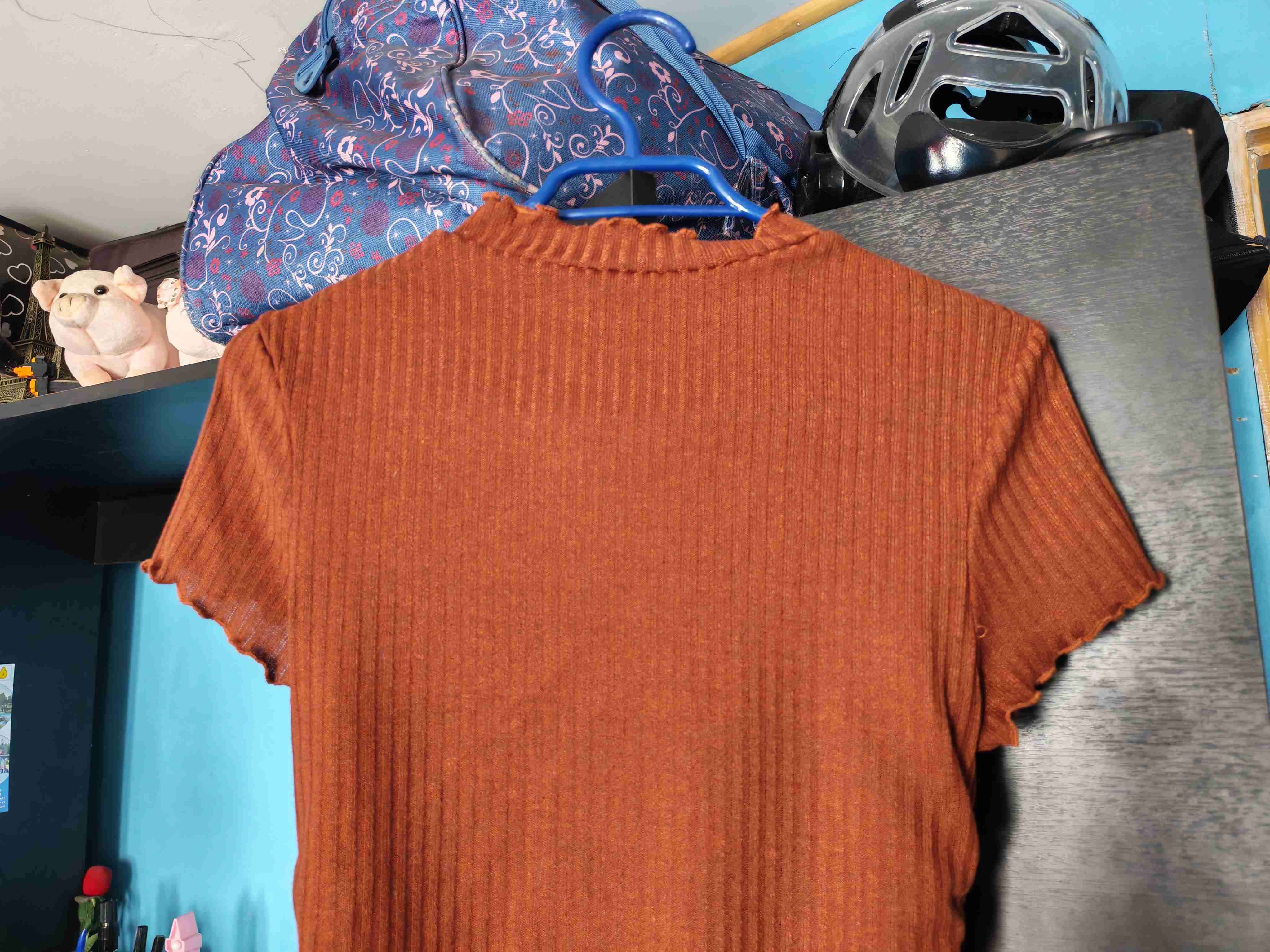 Vestido naranja de punto ajustado - miniatura 2