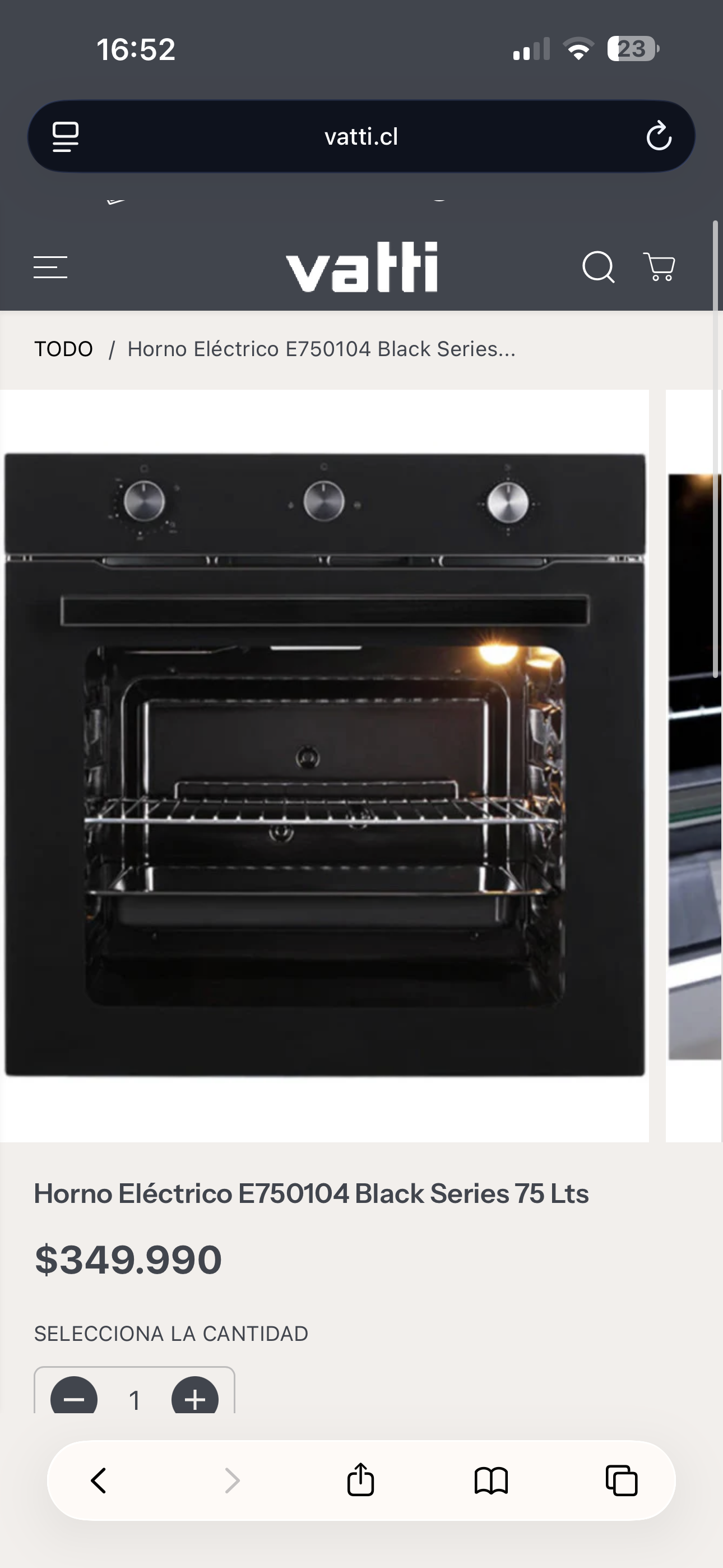 Horno eléctrico Vatti 75L