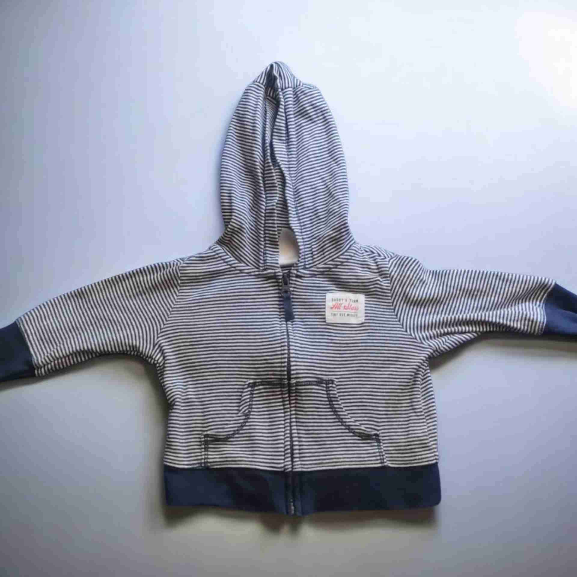 Polerón rayado azul Carter's 3 meses