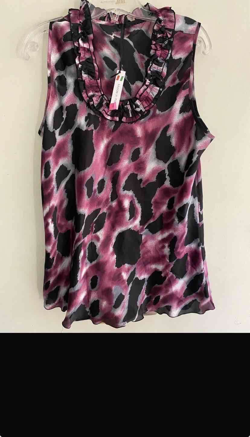 Blusa italiana sin mangas estampada