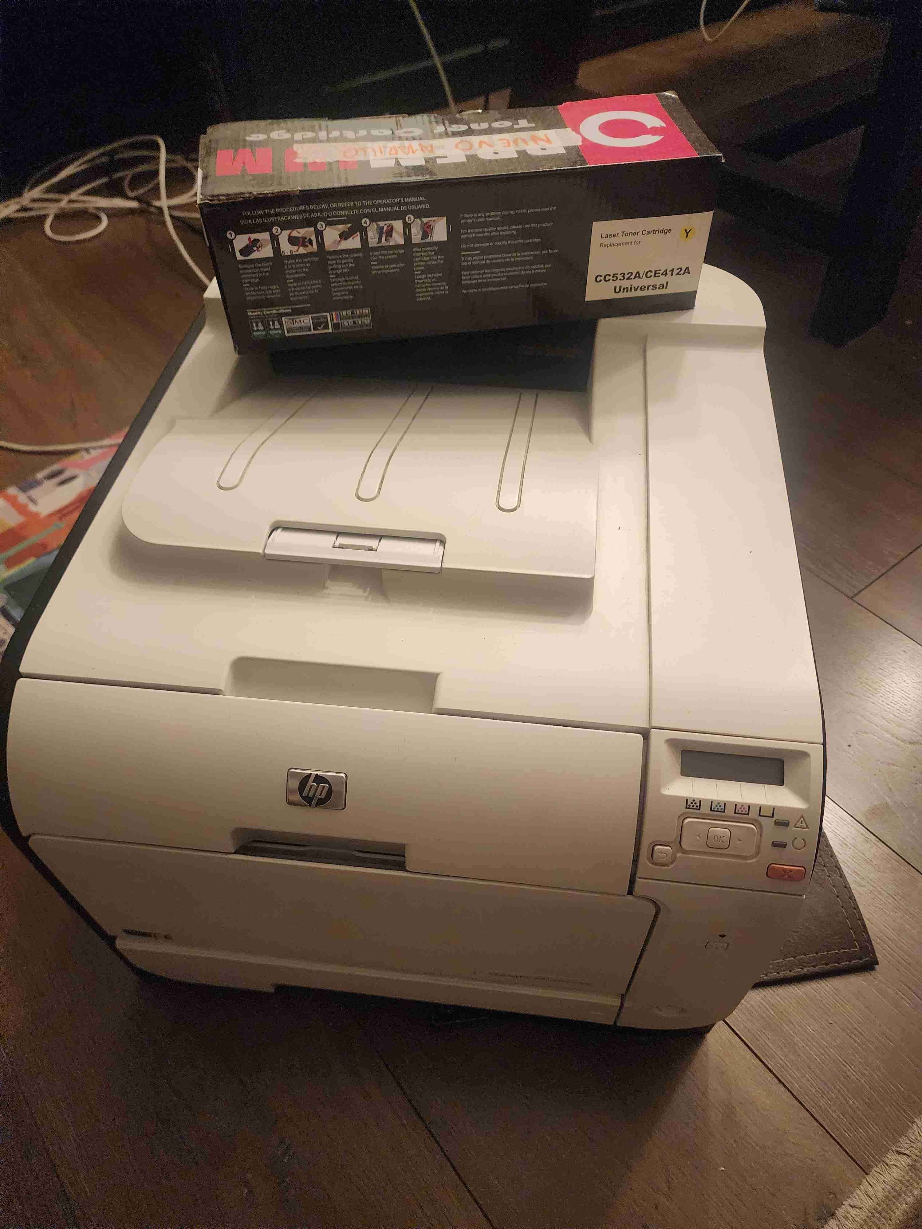 Impresora láser HP blanca