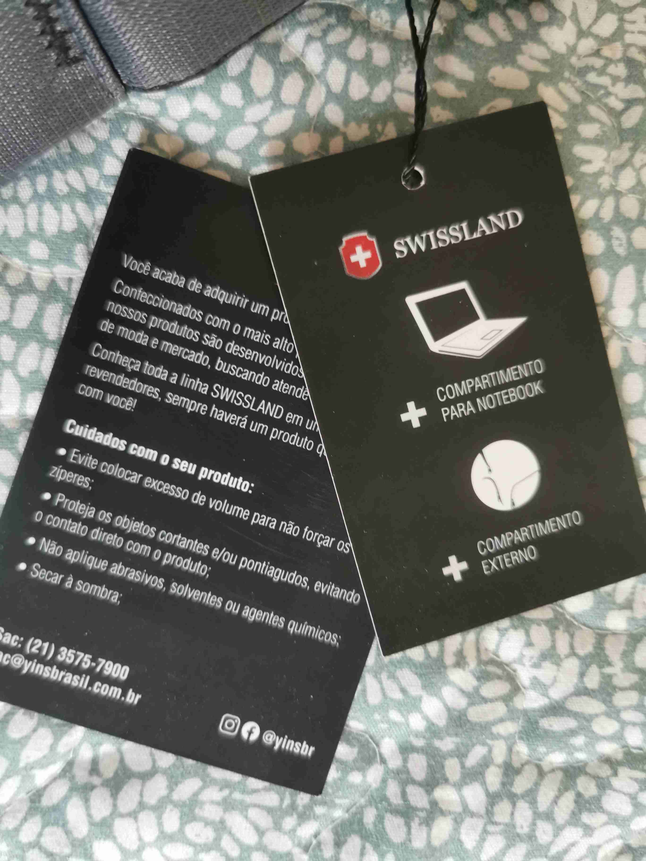 Mochila gris Swissland - miniatura 3