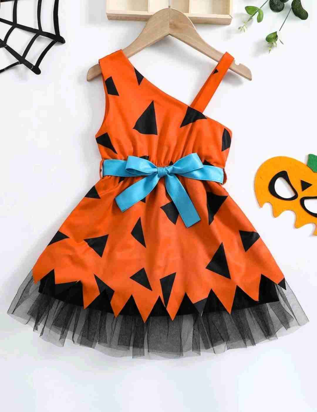Vestido disfraz naranja infantil