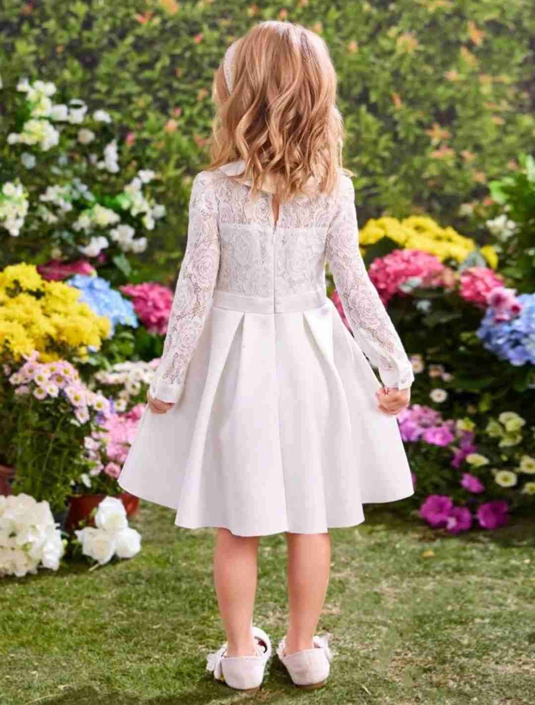 Vestido blanco para niña Bautizo - miniatura 2