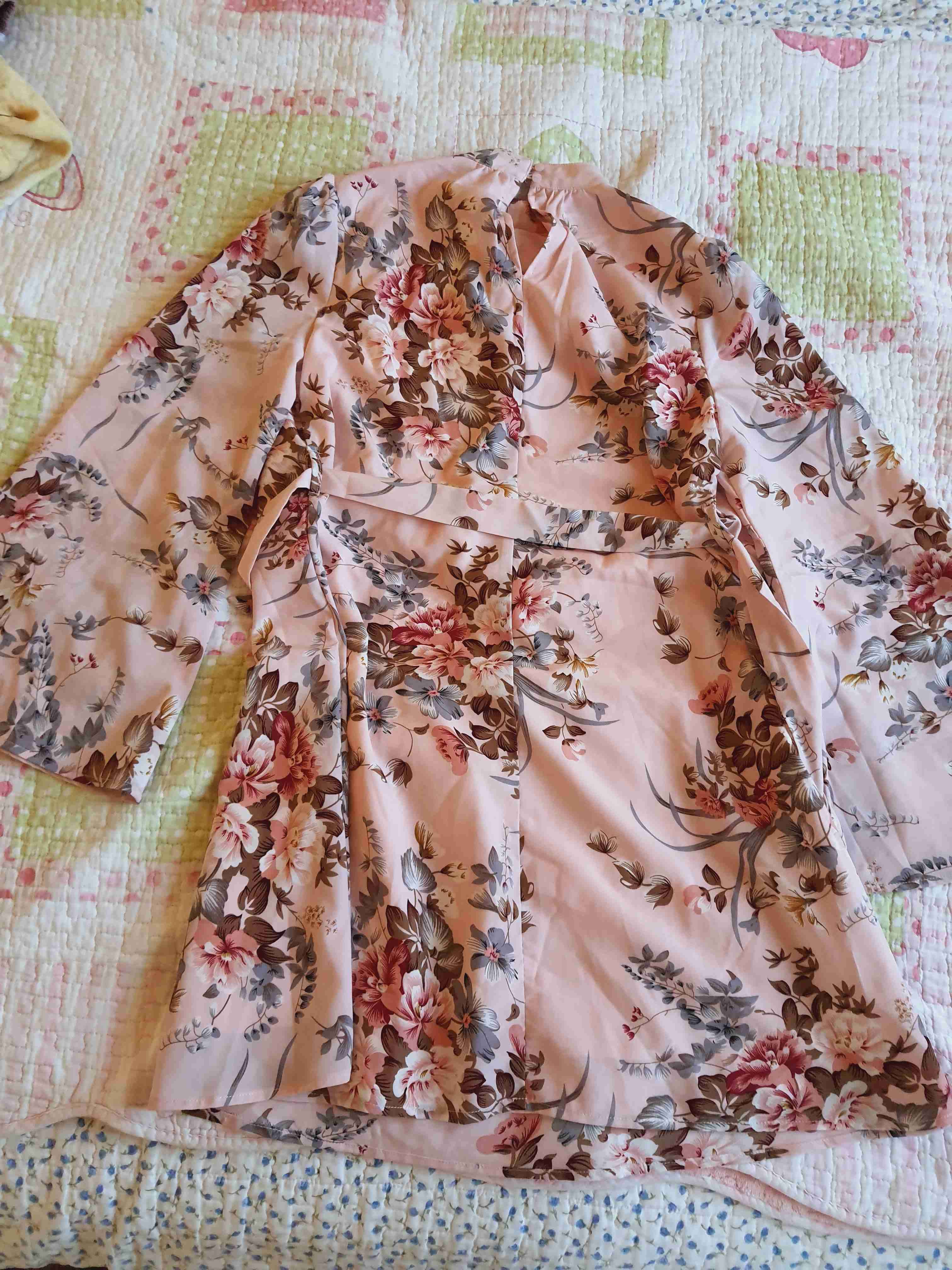 Vestido largo floral rosa - miniatura 3