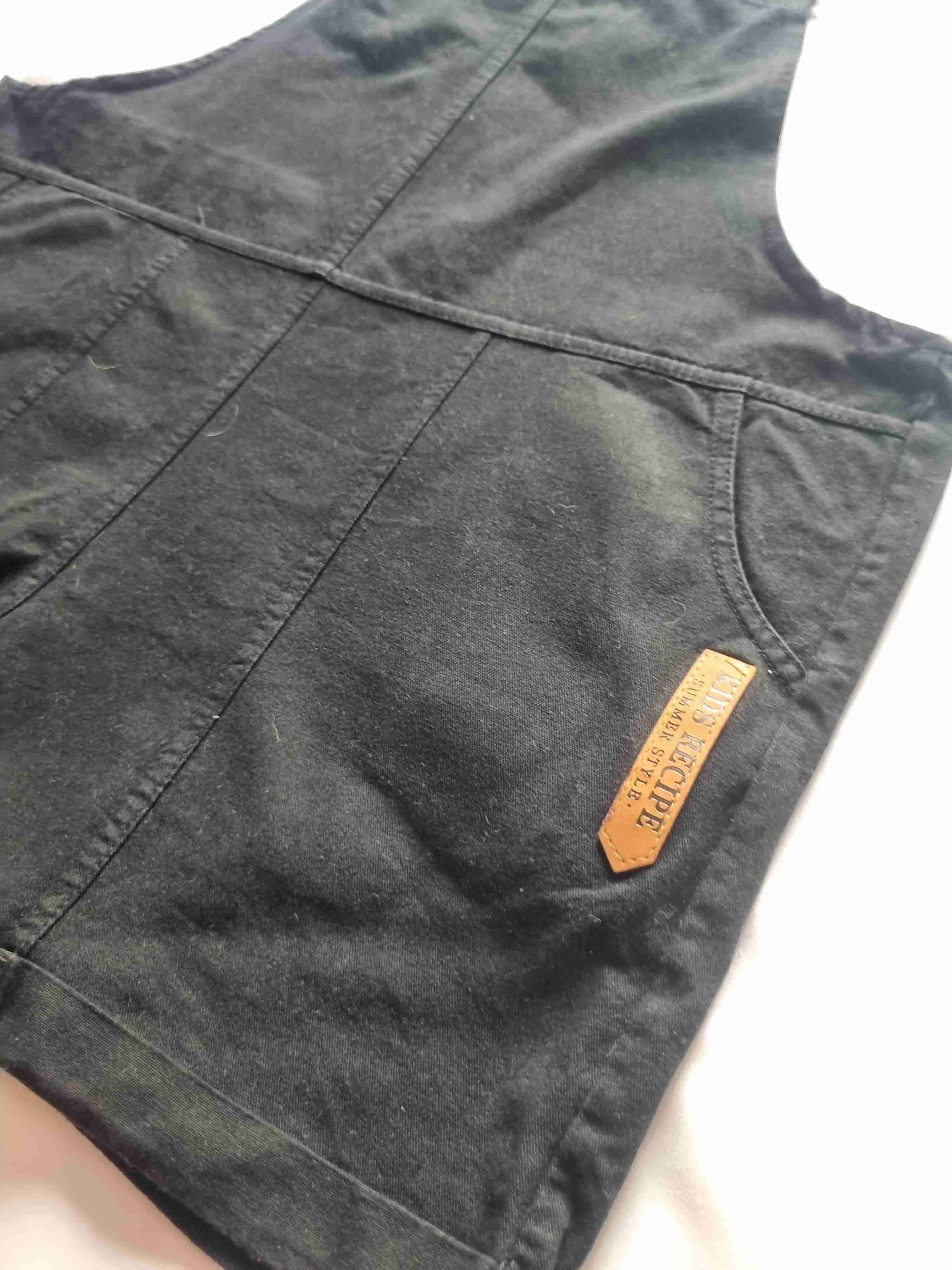 Jardinera de mezclilla negro - miniatura 2