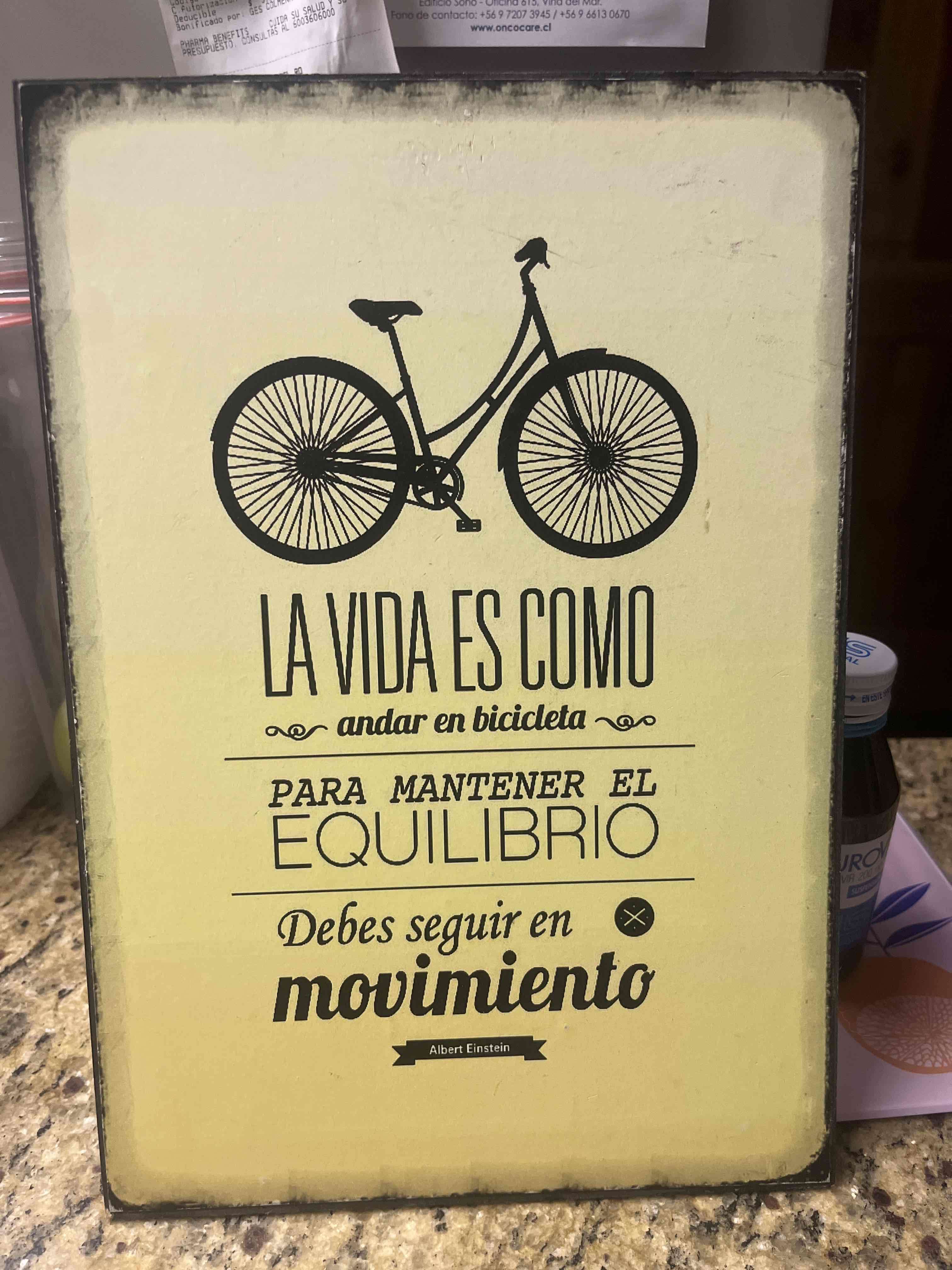 Cuadro decorativo con frase bicicleta - miniatura 3