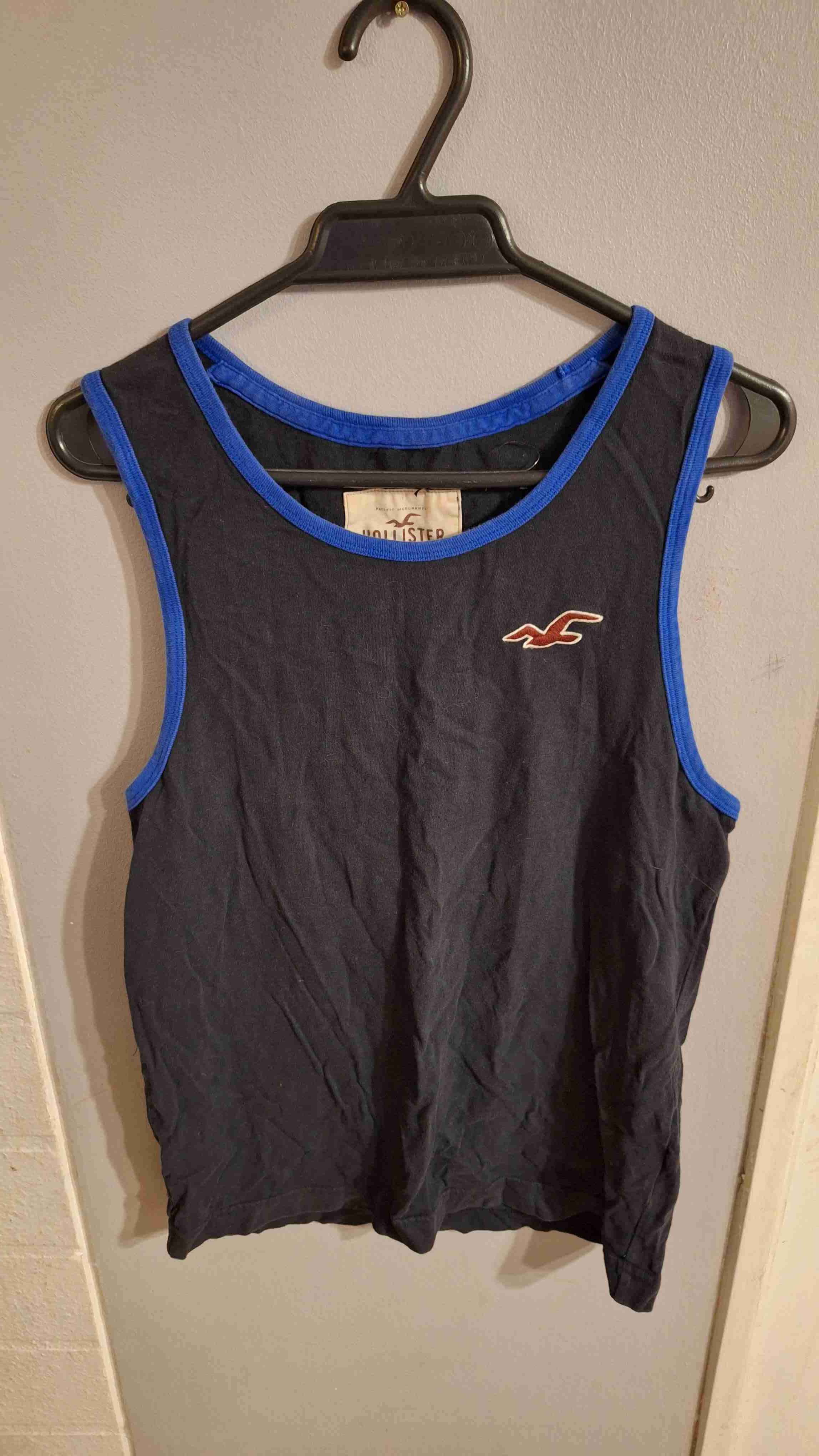 Polera sin mangas negra Hollister - miniatura 1