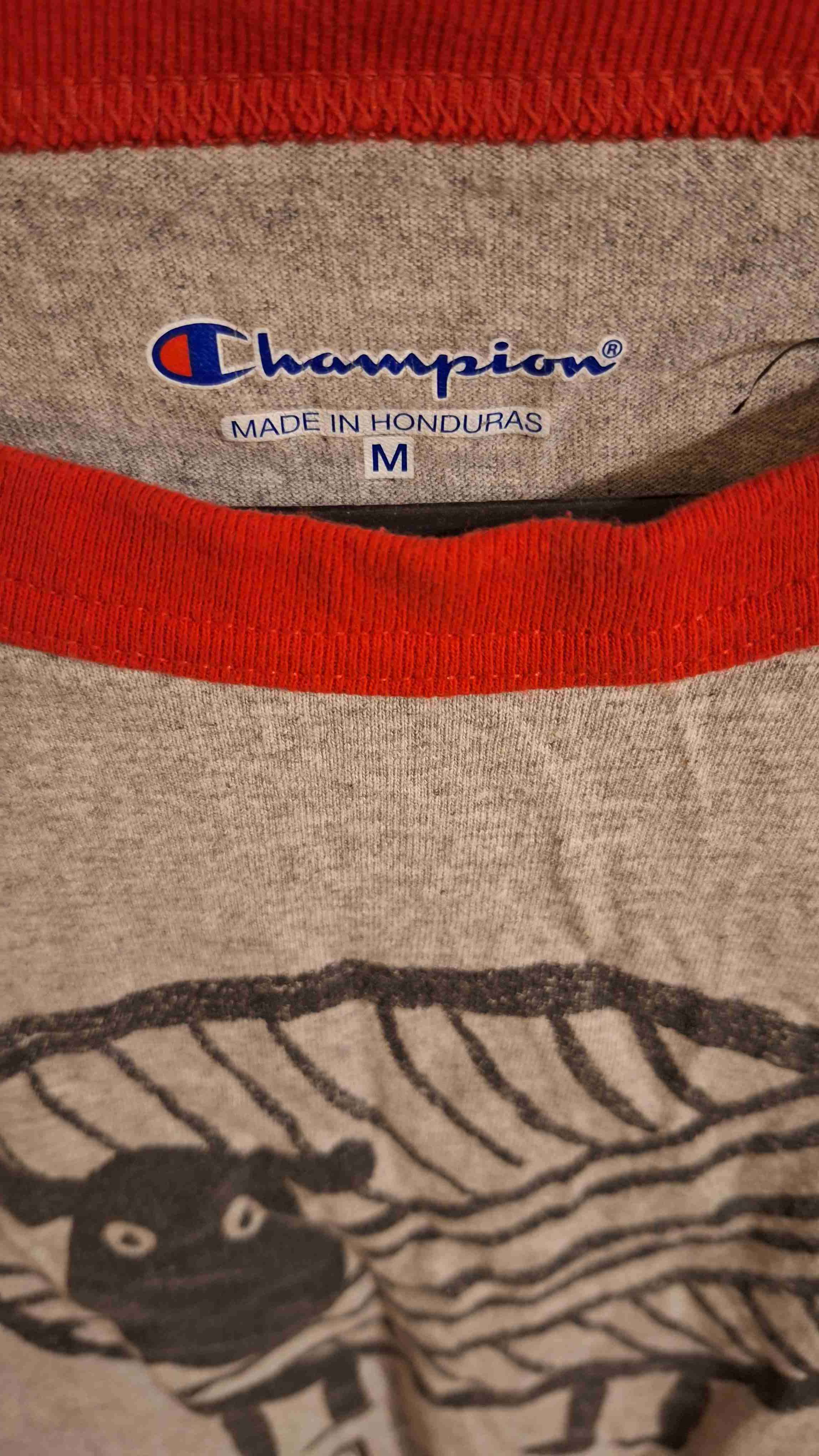 Polera manga larga roja y gris - miniatura 2