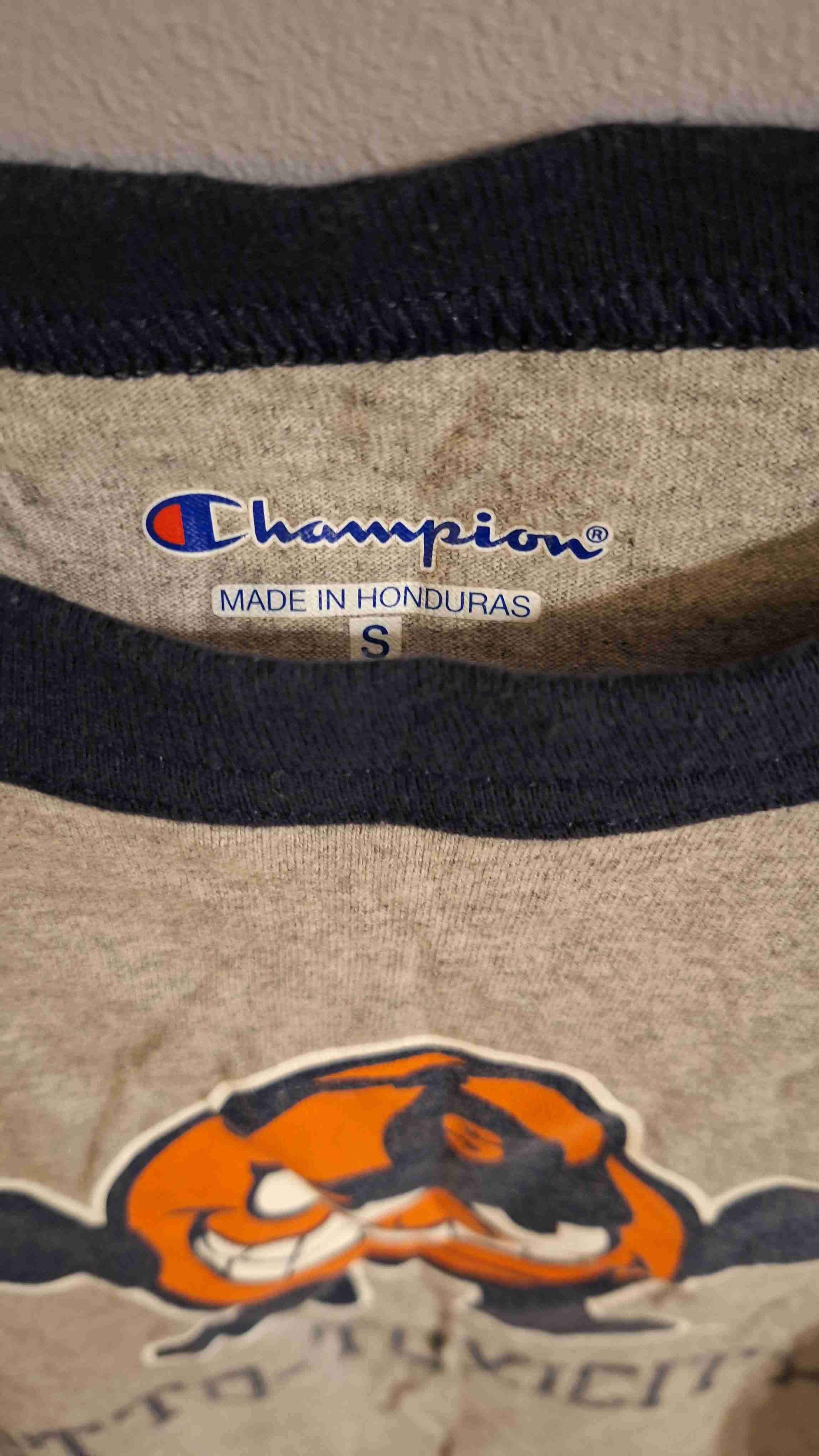 Polera manga larga gris y azul - miniatura 2