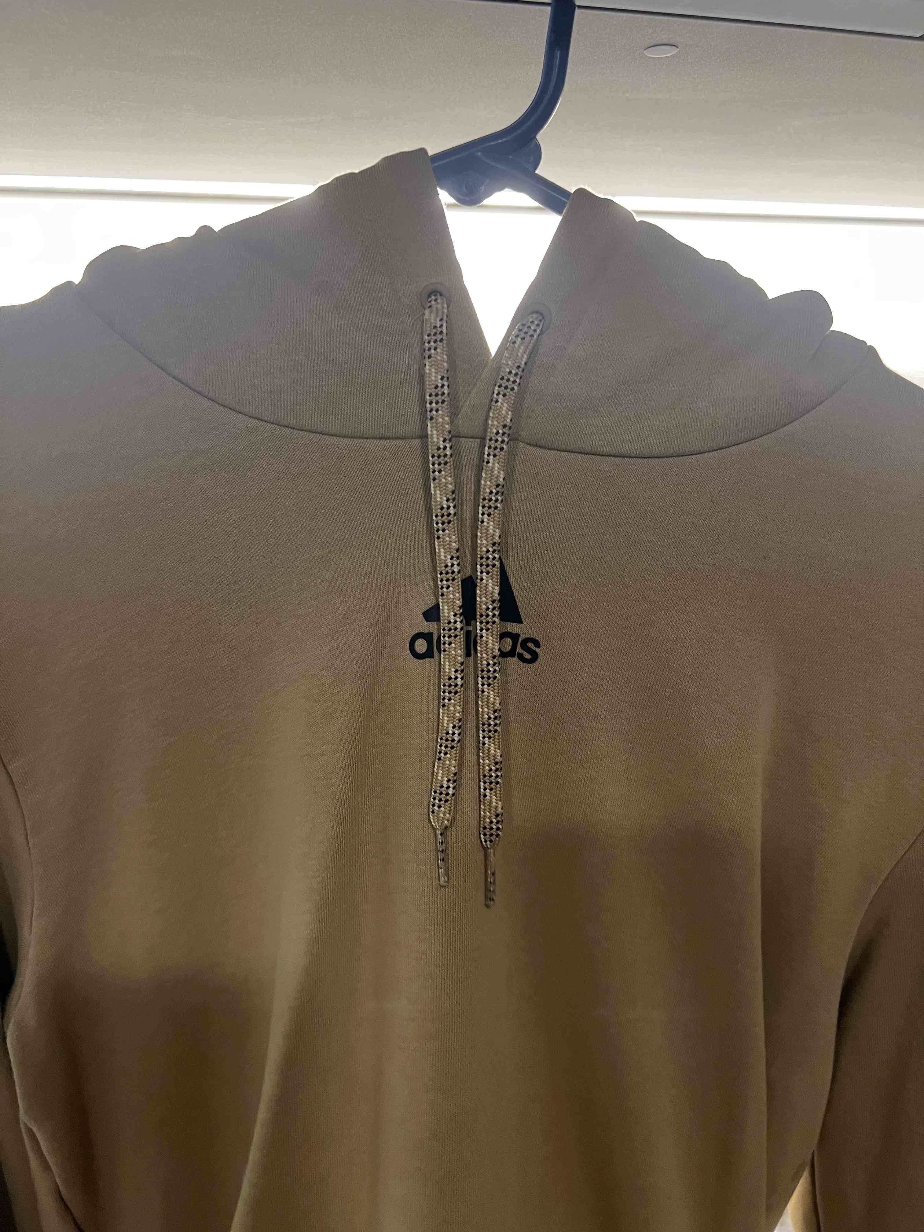 Polerón Adidas beige con capucha - miniatura 2