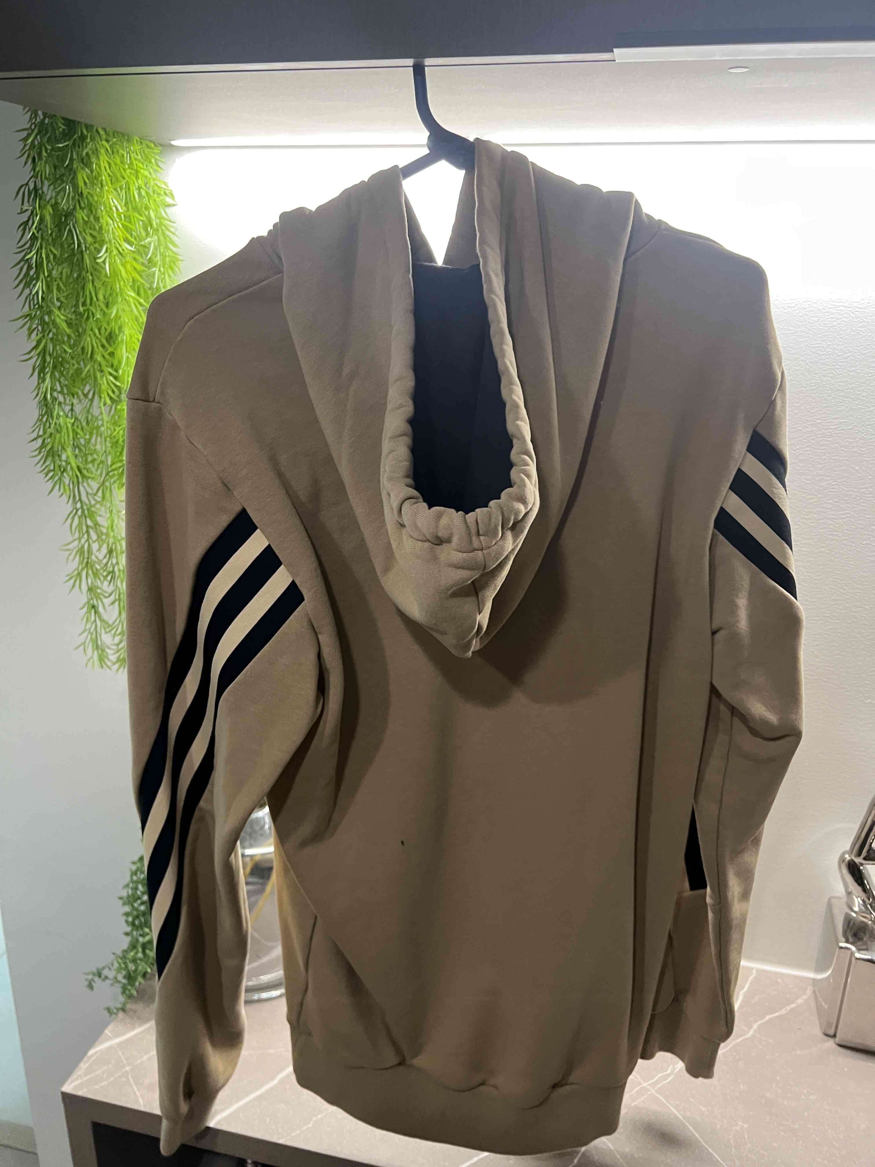 Polerón Adidas beige con capucha - miniatura 3